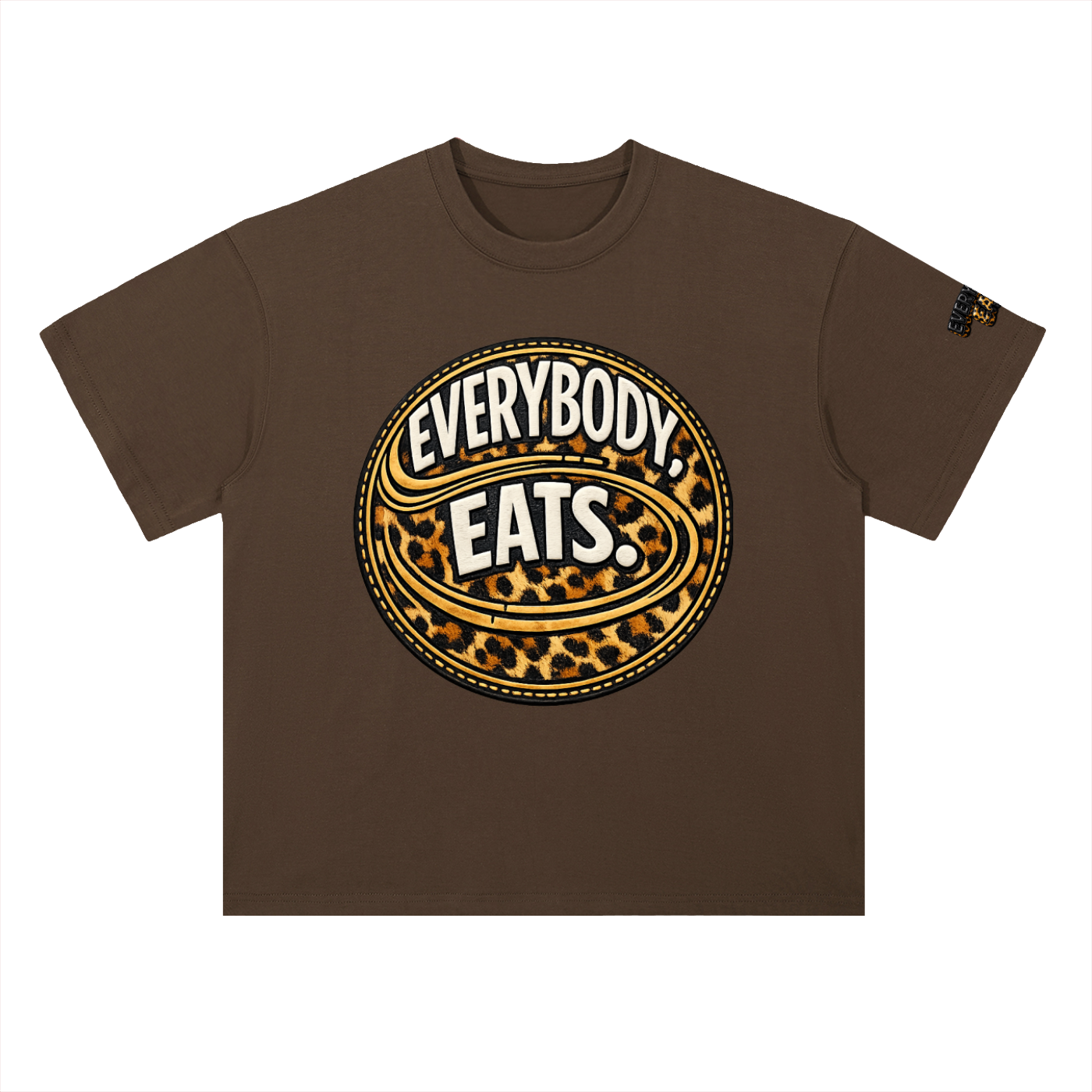 EVERYBODY EATS: CHEETAH - Heavyweight Drop Shoulder Cotton T-Shirt