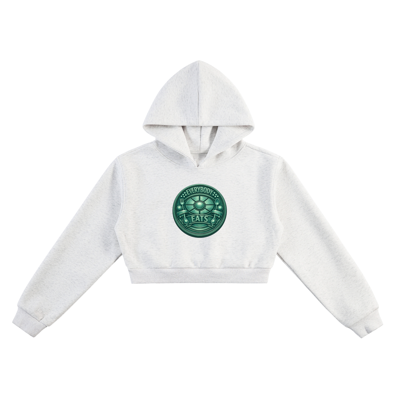 EVERYBODY EATS: TABLE MANNERS | VERDIGRIS - Essential Cropped Hoodie