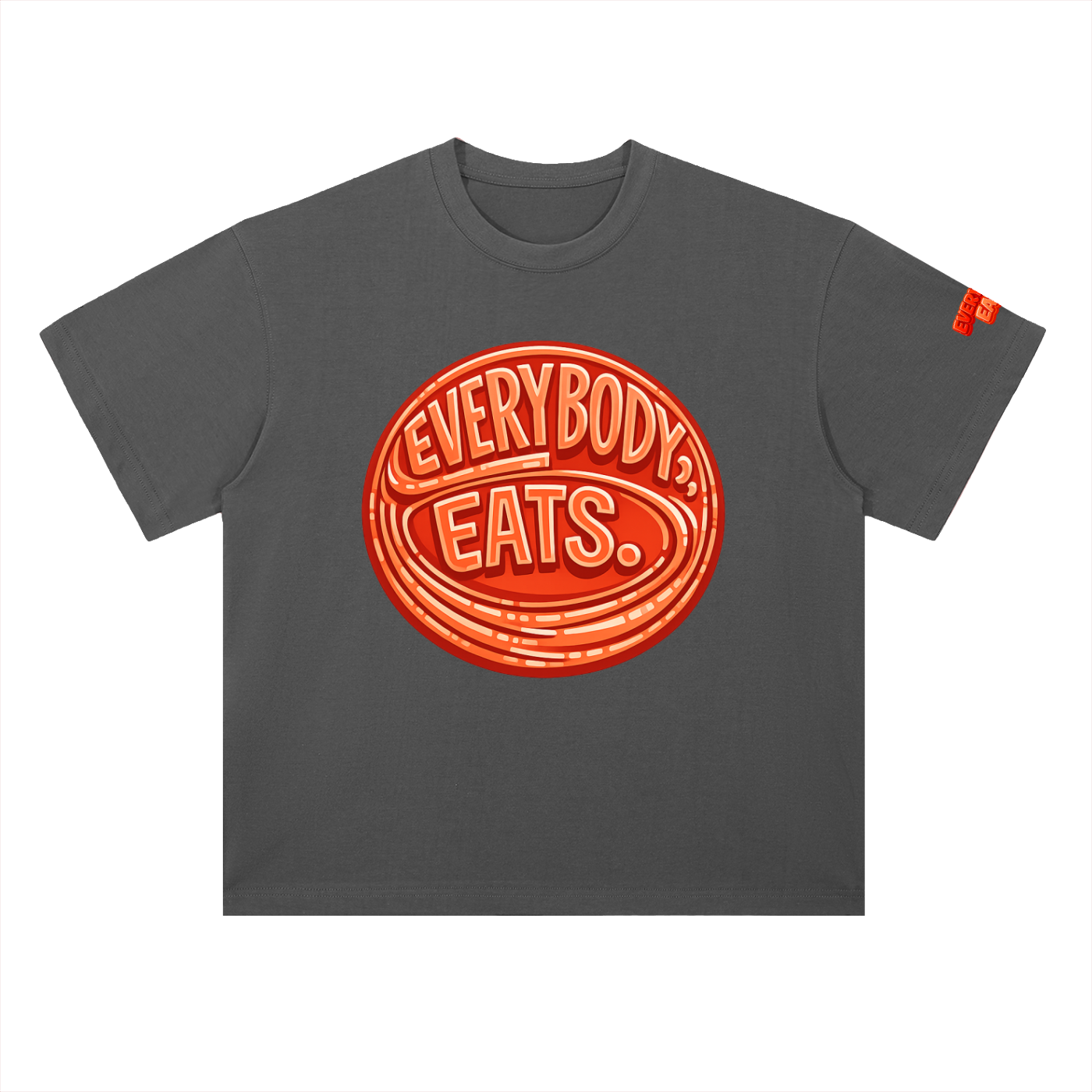 EVERYBODY EATS: AT SUNDOWN - Heavyweight Drop Shoulder Cotton T-Shirt