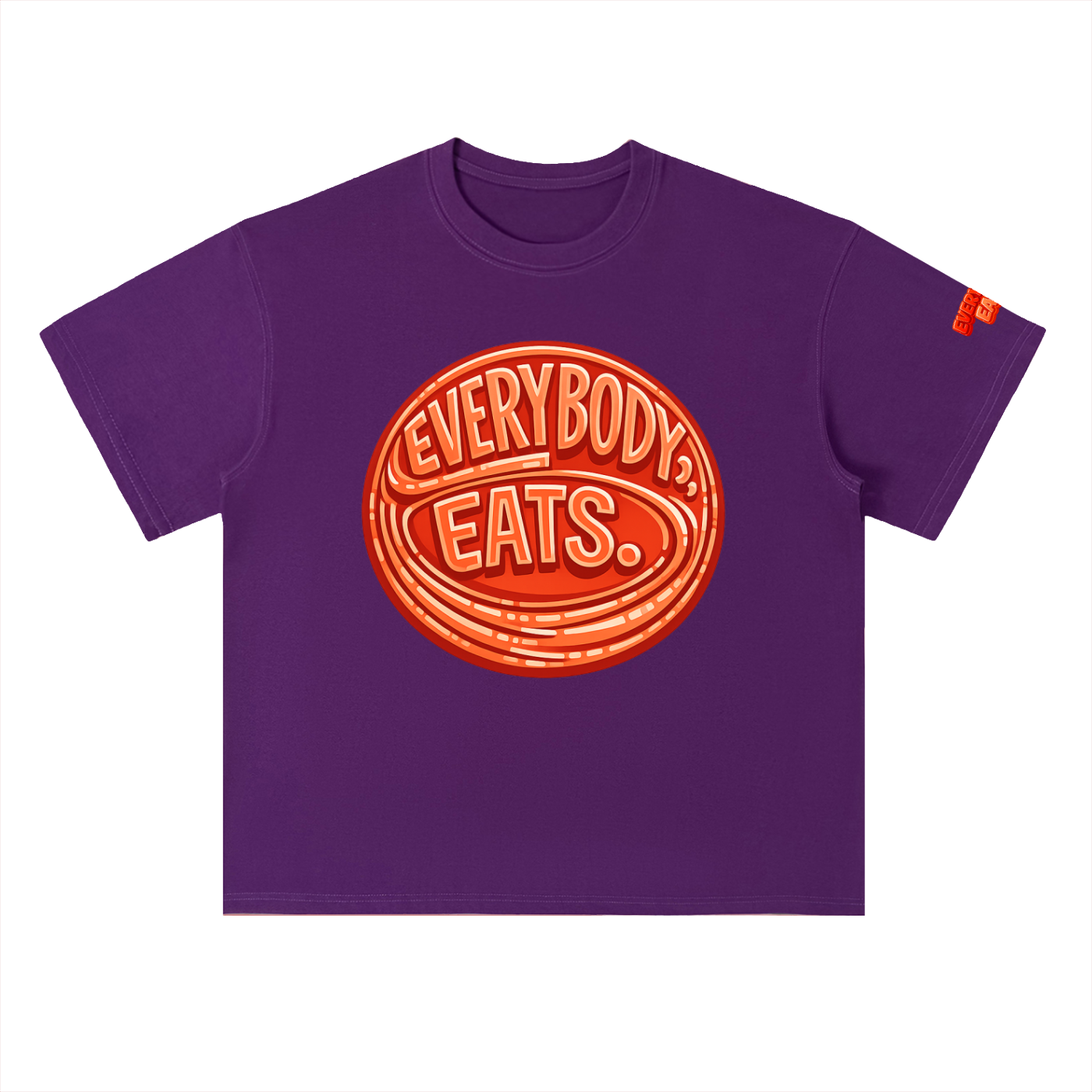EVERYBODY EATS: AT SUNDOWN - Heavyweight Drop Shoulder Cotton T-Shirt