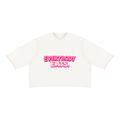 EVERYBODY EATS: BUBBLEGUM - Unisex Mineral Wash Raw Hem Boxy T-Shirt
