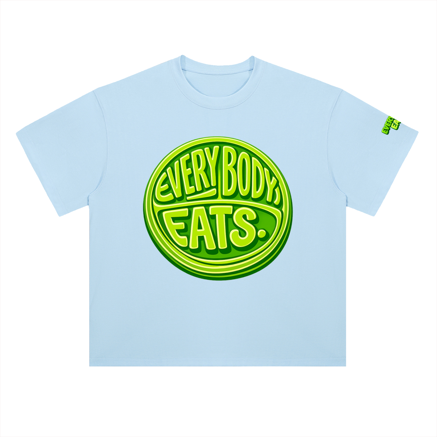 EVERYBODY EATS: LIME - Heavyweight Drop Shoulder Cotton T-Shirt