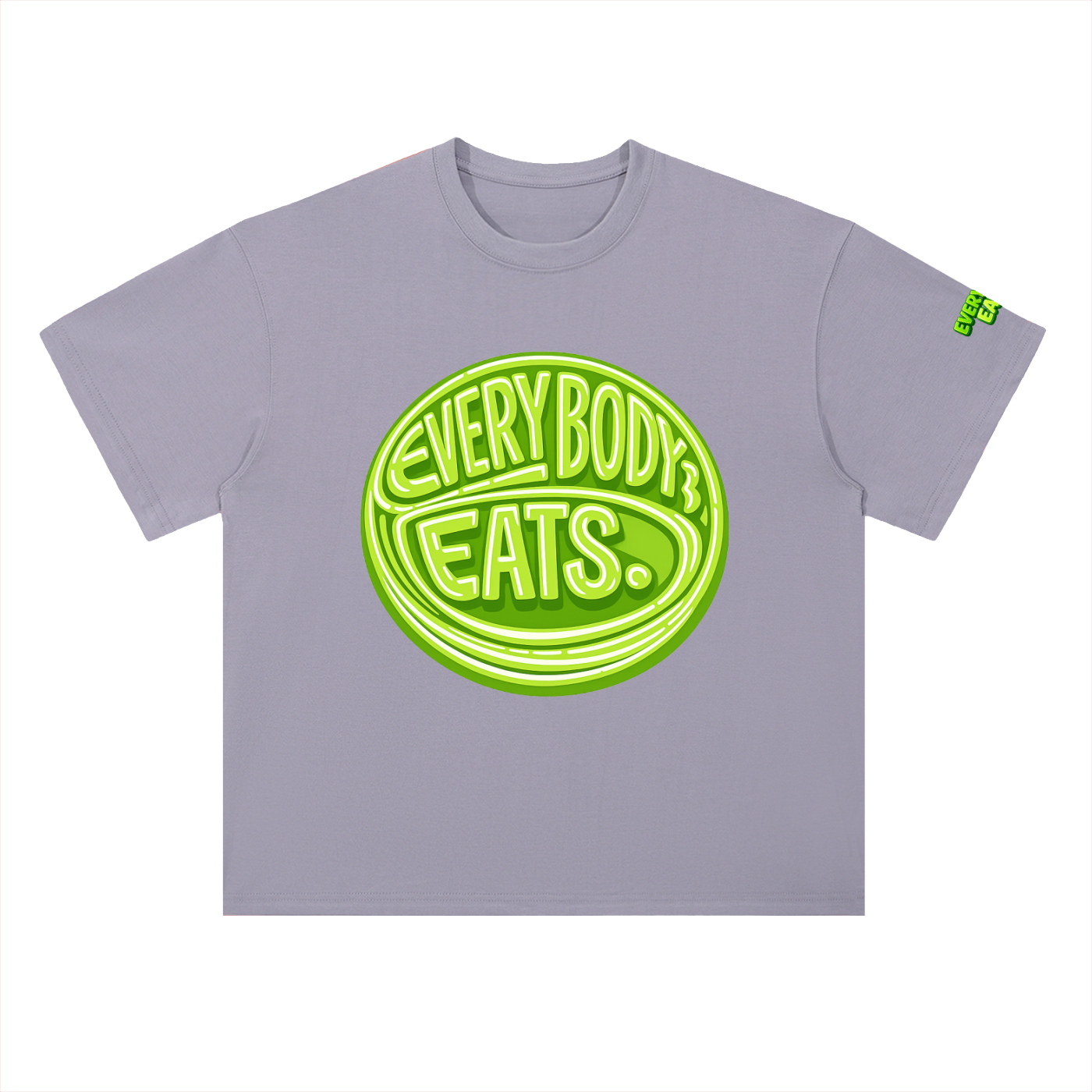 EVERYBODY EATS: GREEN APPLES - Heavyweight Drop Shoulder Cotton T-Shirt
