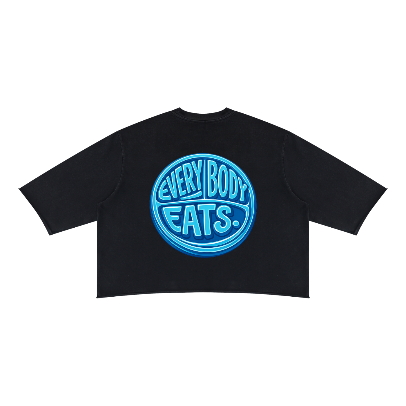 EVERYBODY EATS: SHAVED ICE - Unisex Mineral Wash Raw Hem Boxy T-Shirt