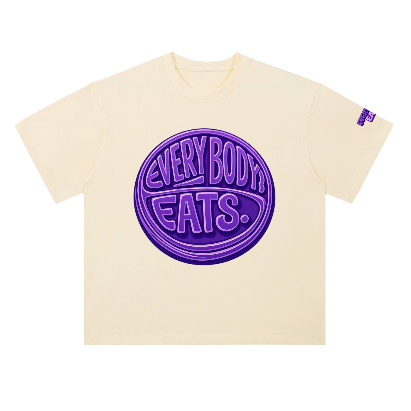 EVERYBODY EATS: GRAPES - Heavyweight Drop Shoulder Cotton T-Shirt