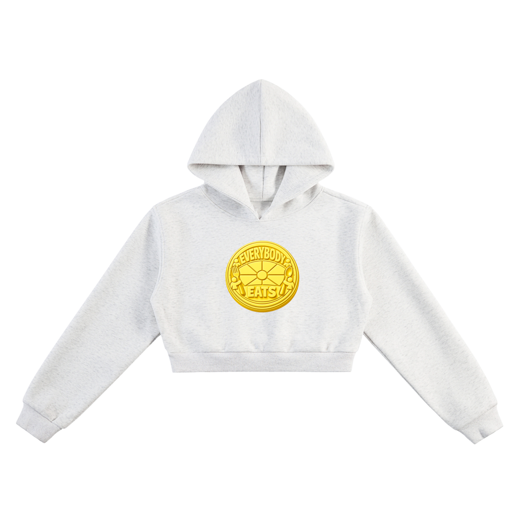 EVERYBODY EATS: TABLE MANNERS | DANDELION LEMON - Essential Cropped Hoodie