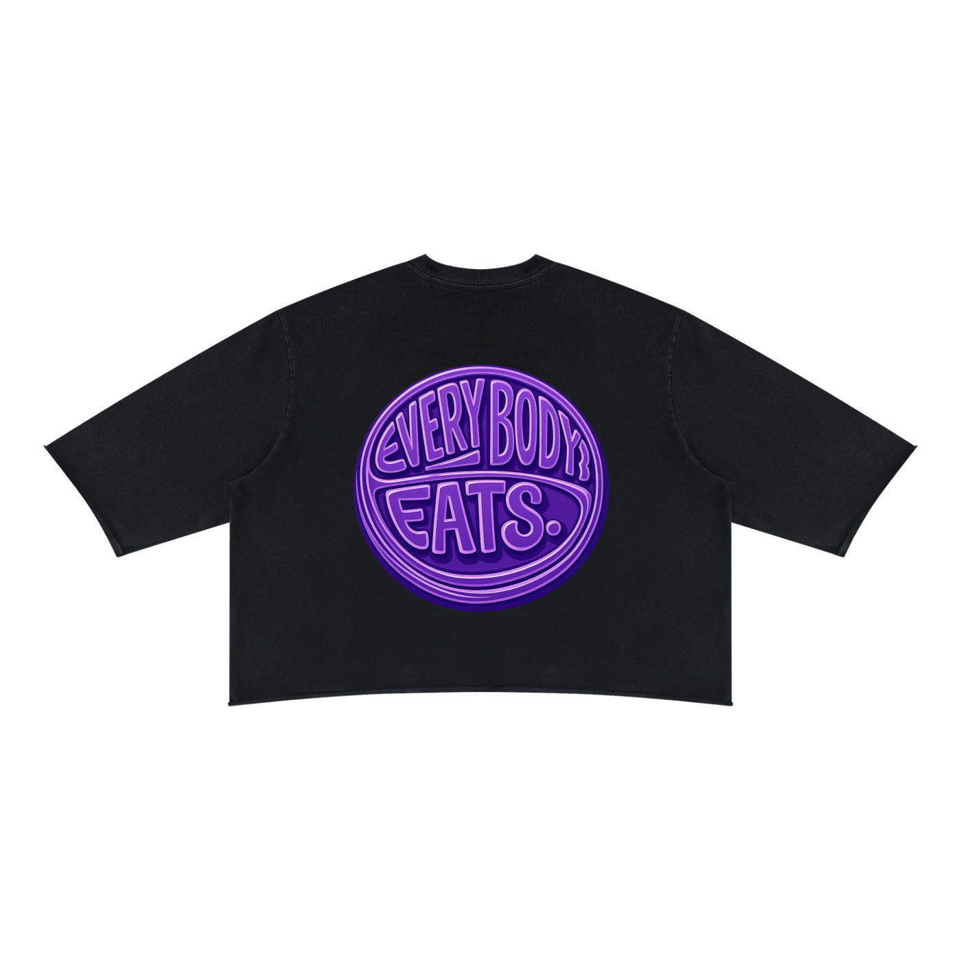 EVERYBODY EATS: GRAPES - Unisex Mineral Wash Raw Hem Boxy T-Shirt