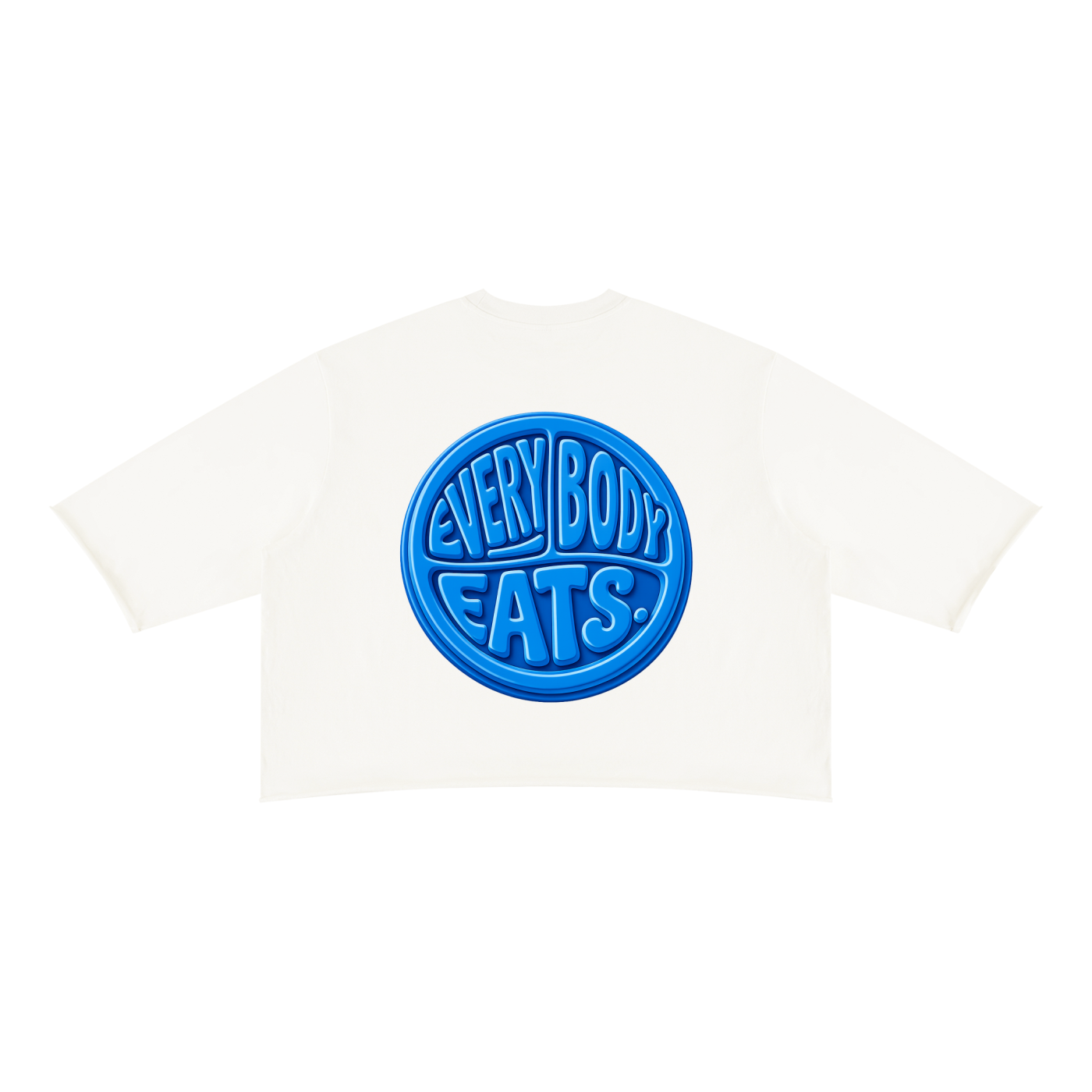 EVERYBODY EATS: BLUEBERRIES - Unisex Mineral Wash Raw Hem Boxy T-Shirt