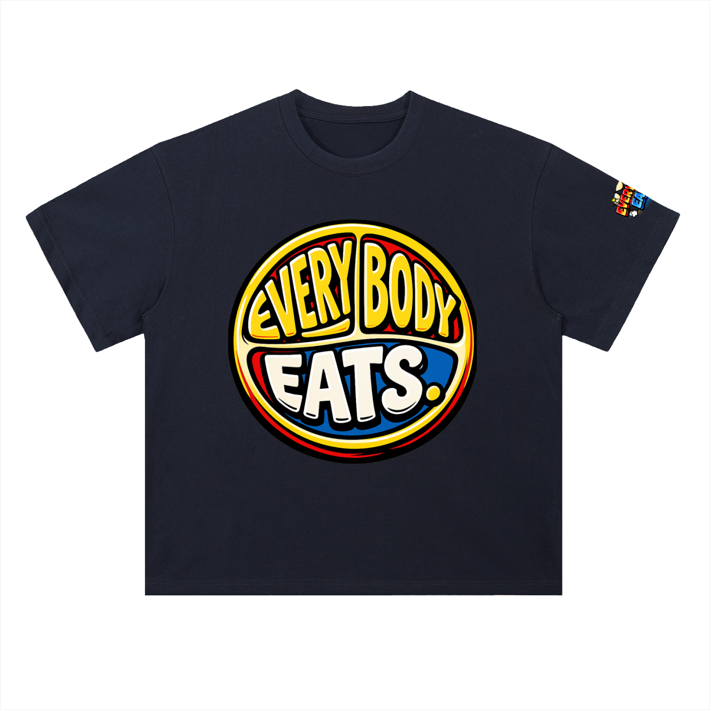 EVERYBODY EATS: COMIC STRIPS - Heavyweight Drop Shoulder Cotton T-Shirt