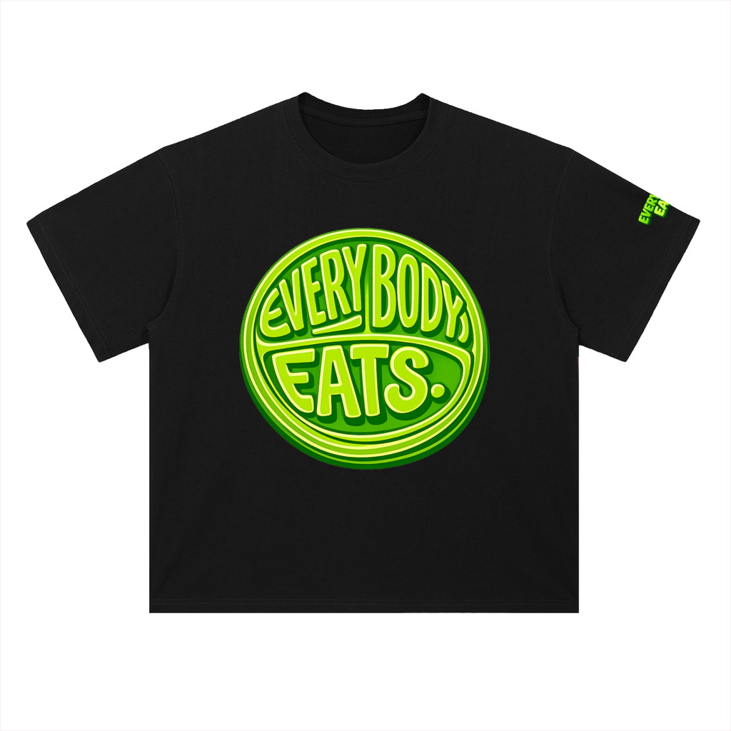 EVERYBODY EATS: LIME - Heavyweight Drop Shoulder Cotton T-Shirt