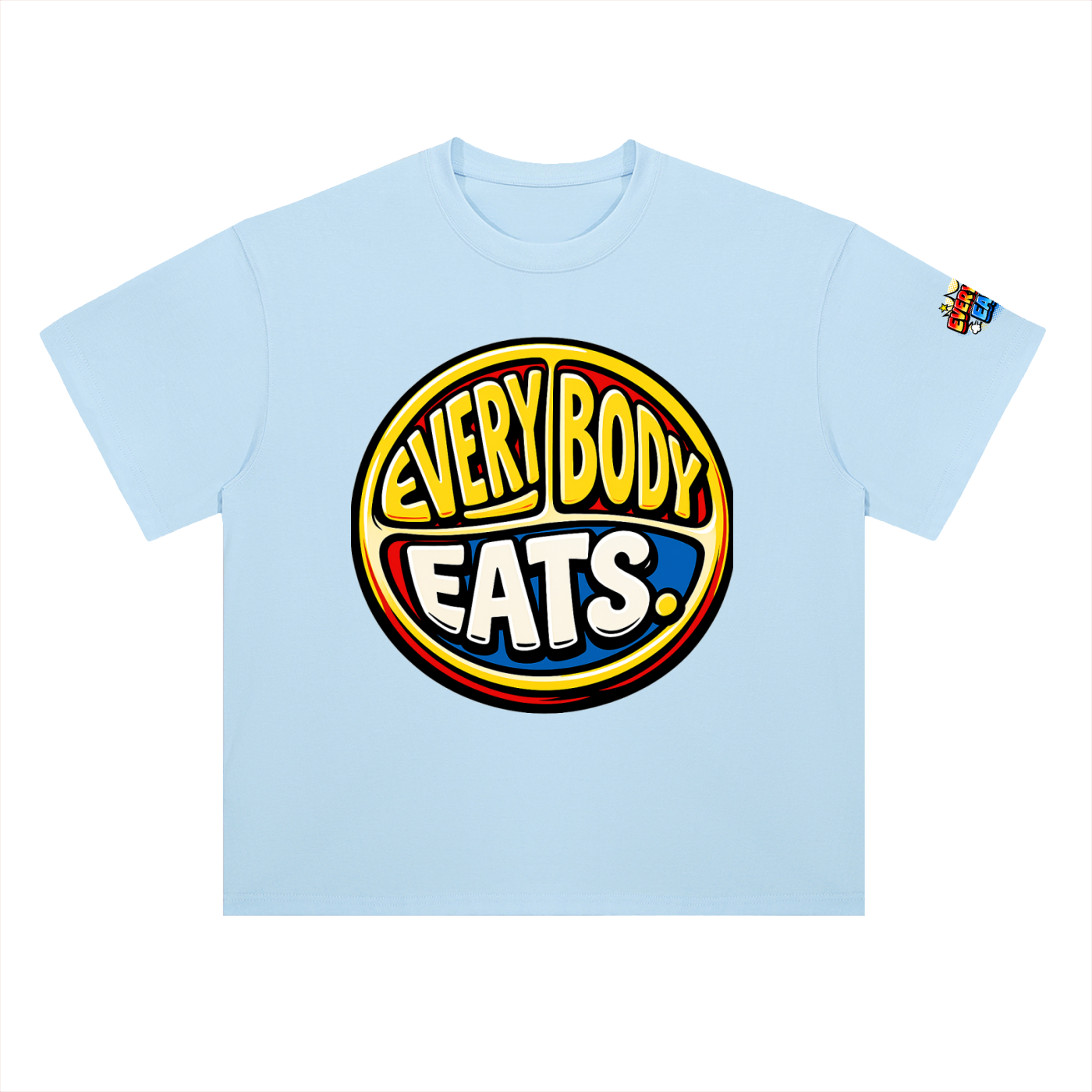 EVERYBODY EATS: COMIC STRIPS - Heavyweight Drop Shoulder Cotton T-Shirt