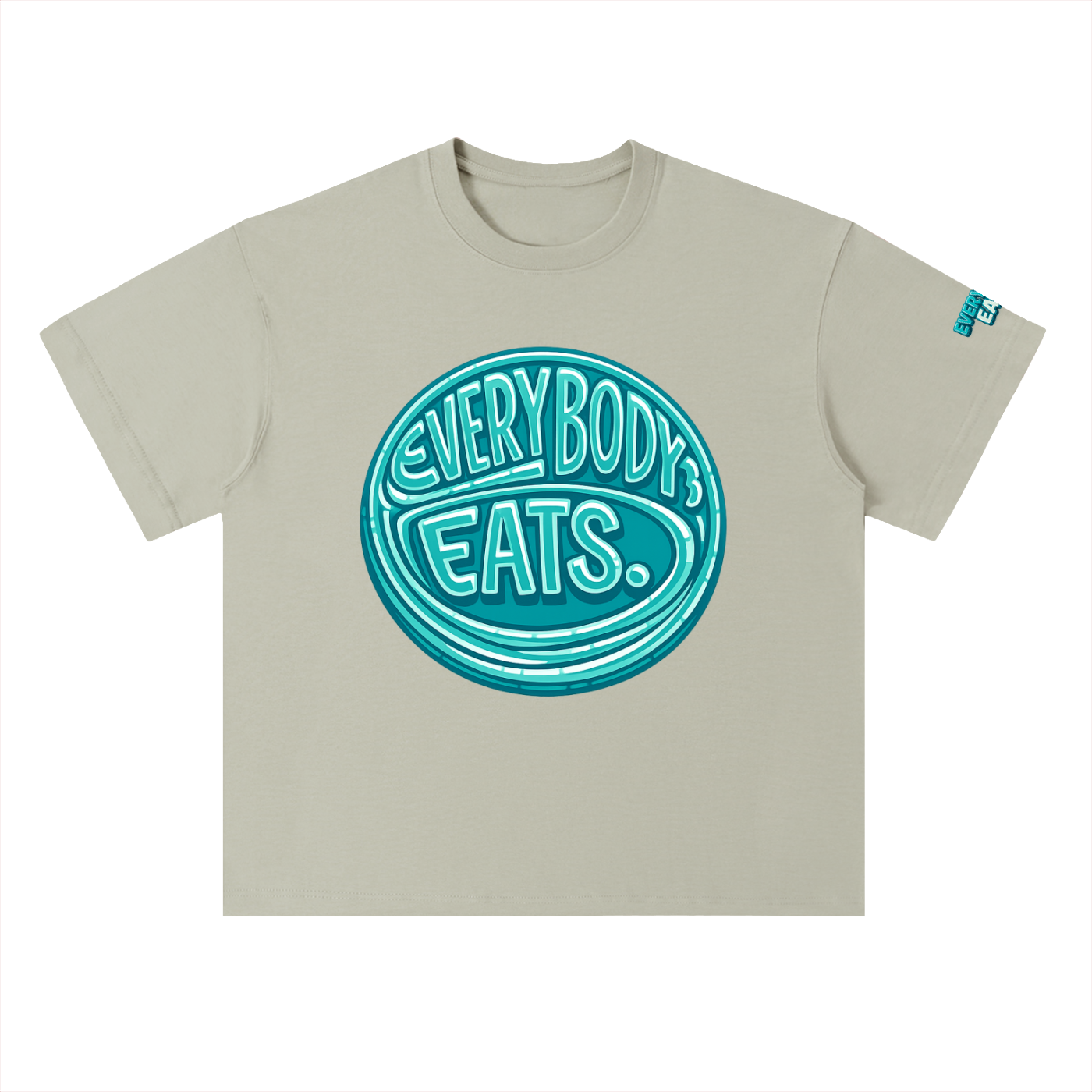 EVERYBODY EATS: BLUE RASPBERRY - Heavyweight Drop Shoulder Cotton T-Shirt