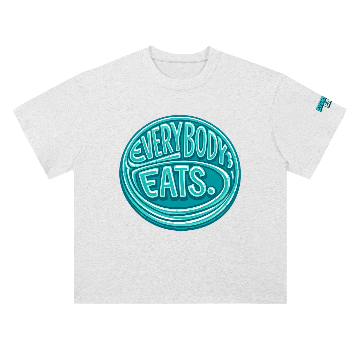 EVERYBODY EATS: BLUE RASPBERRY - Heavyweight Drop Shoulder Cotton T-Shirt