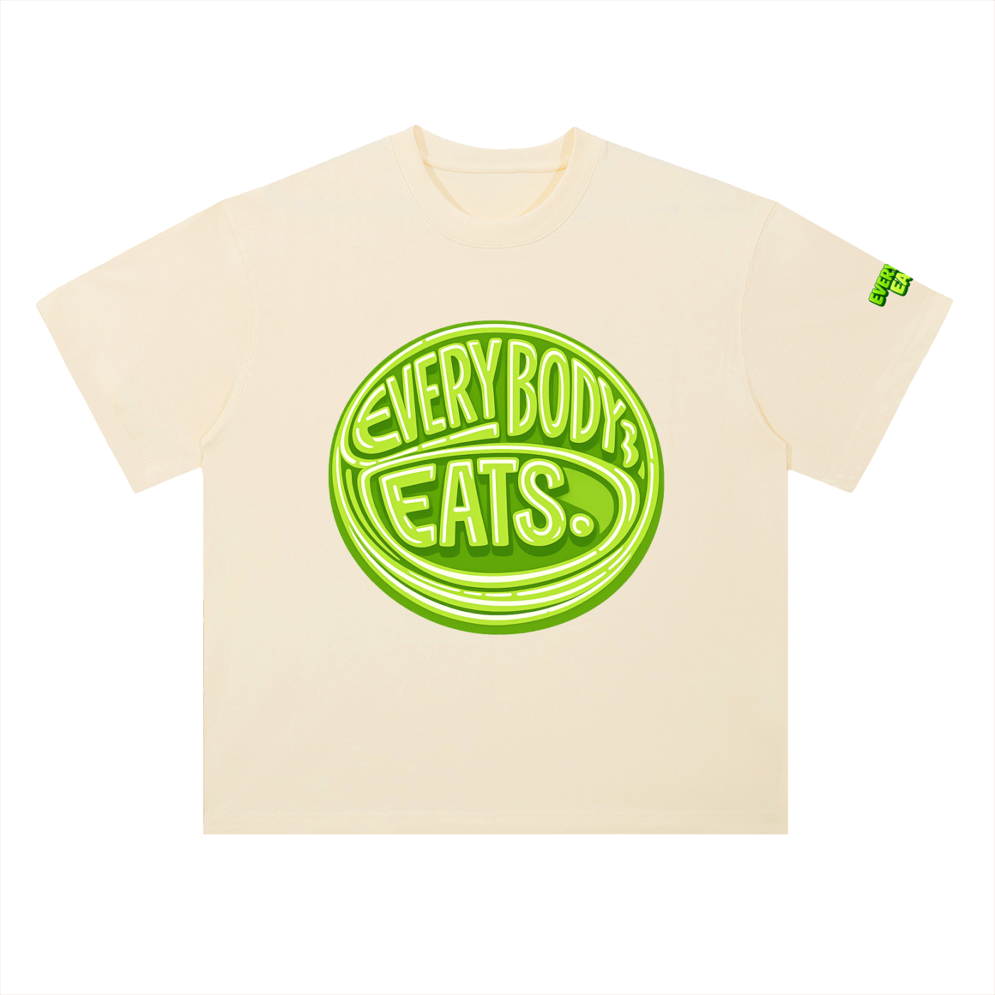 EVERYBODY EATS: GREEN APPLES - Heavyweight Drop Shoulder Cotton T-Shirt