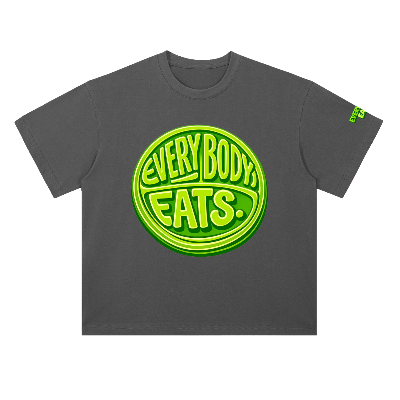 EVERYBODY EATS: LIME - Heavyweight Drop Shoulder Cotton T-Shirt