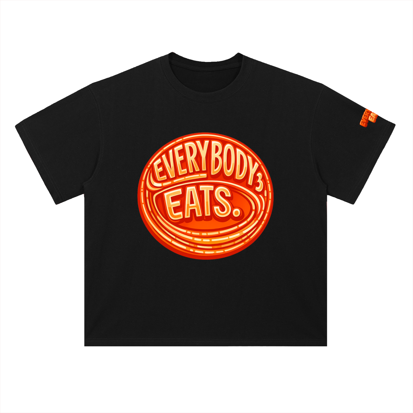 EVERYBODY EATS: ORANGE JUBILEE - Heavyweight Drop Shoulder Cotton T-Shirt