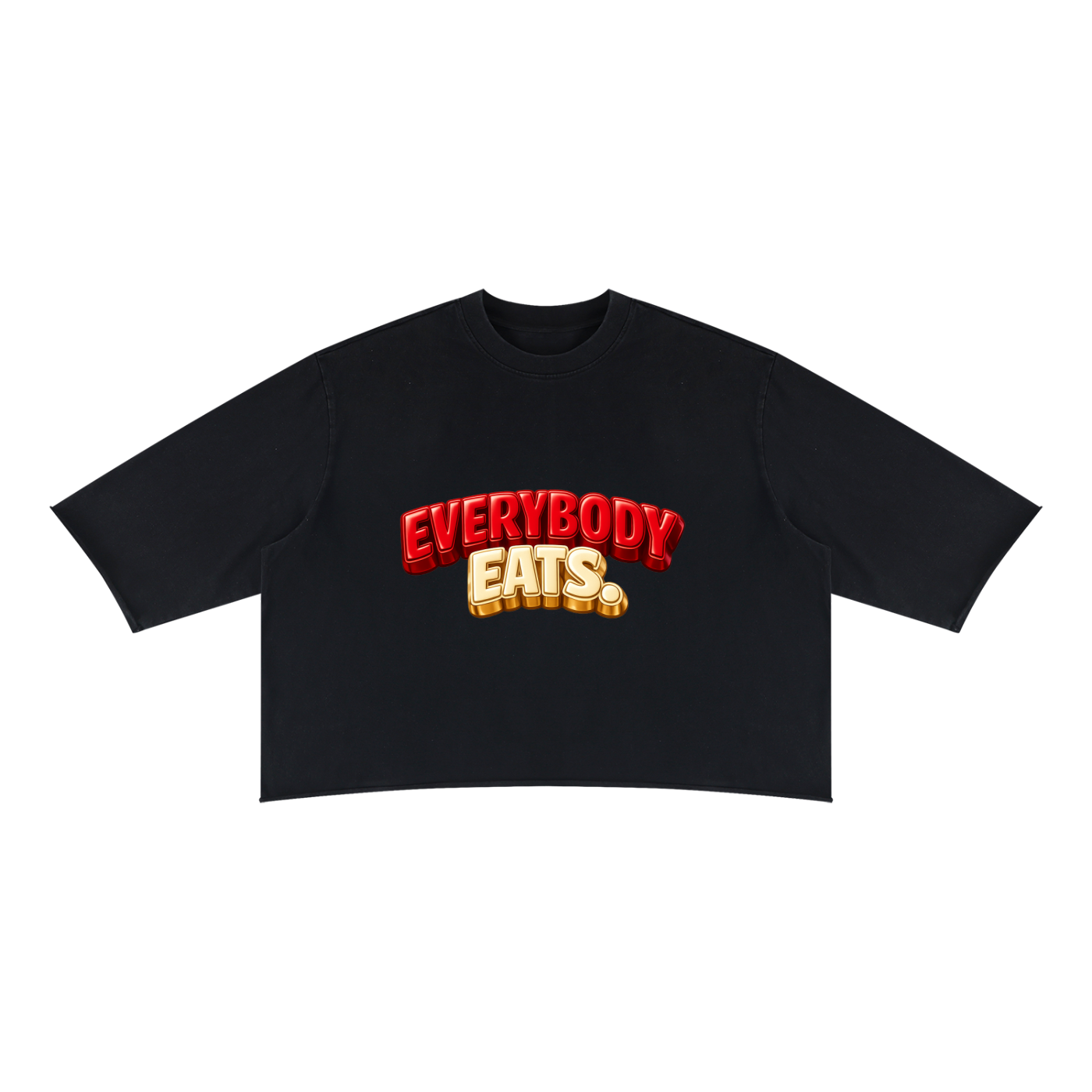 EVERYBODY EATS: CHERRY VANILLA COKE - Unisex Mineral Wash Raw Hem Boxy T-Shirt