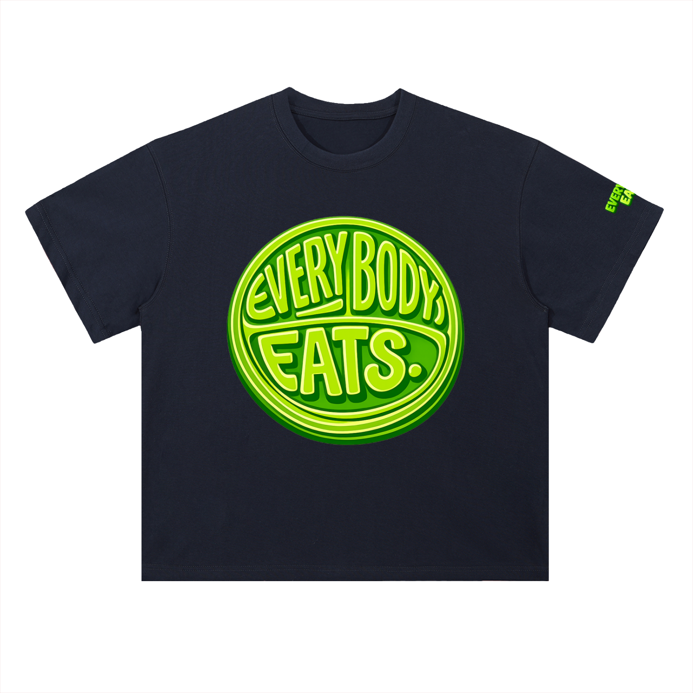 EVERYBODY EATS: LIME - Heavyweight Drop Shoulder Cotton T-Shirt
