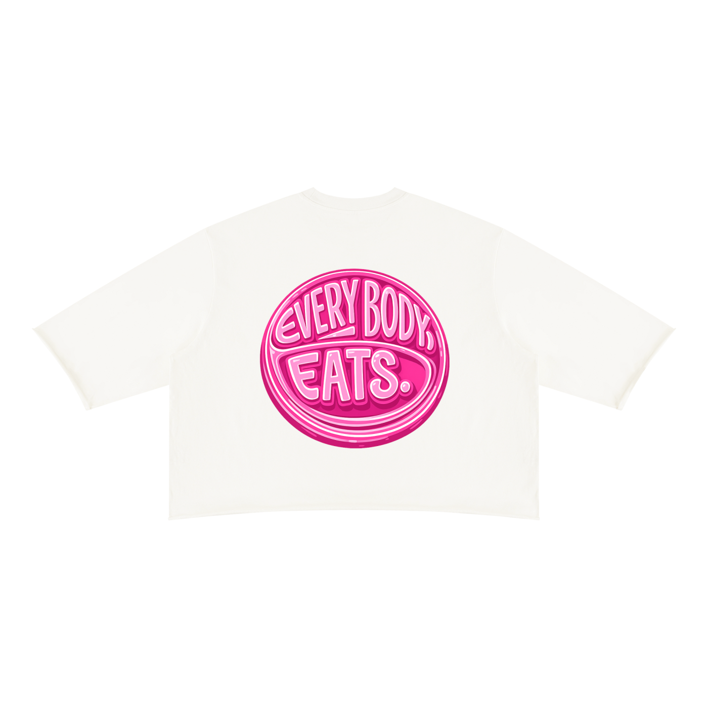 EVERYBODY EATS: STRAWBERRIES - Unisex Mineral Wash Raw Hem Boxy T-Shirt