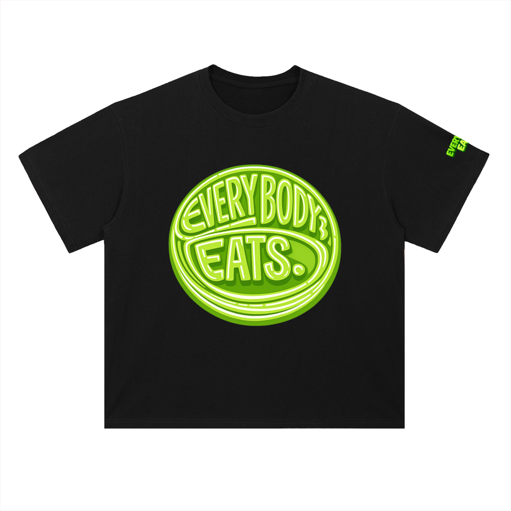 EVERYBODY EATS: GREEN APPLES - Heavyweight Drop Shoulder Cotton T-Shirt