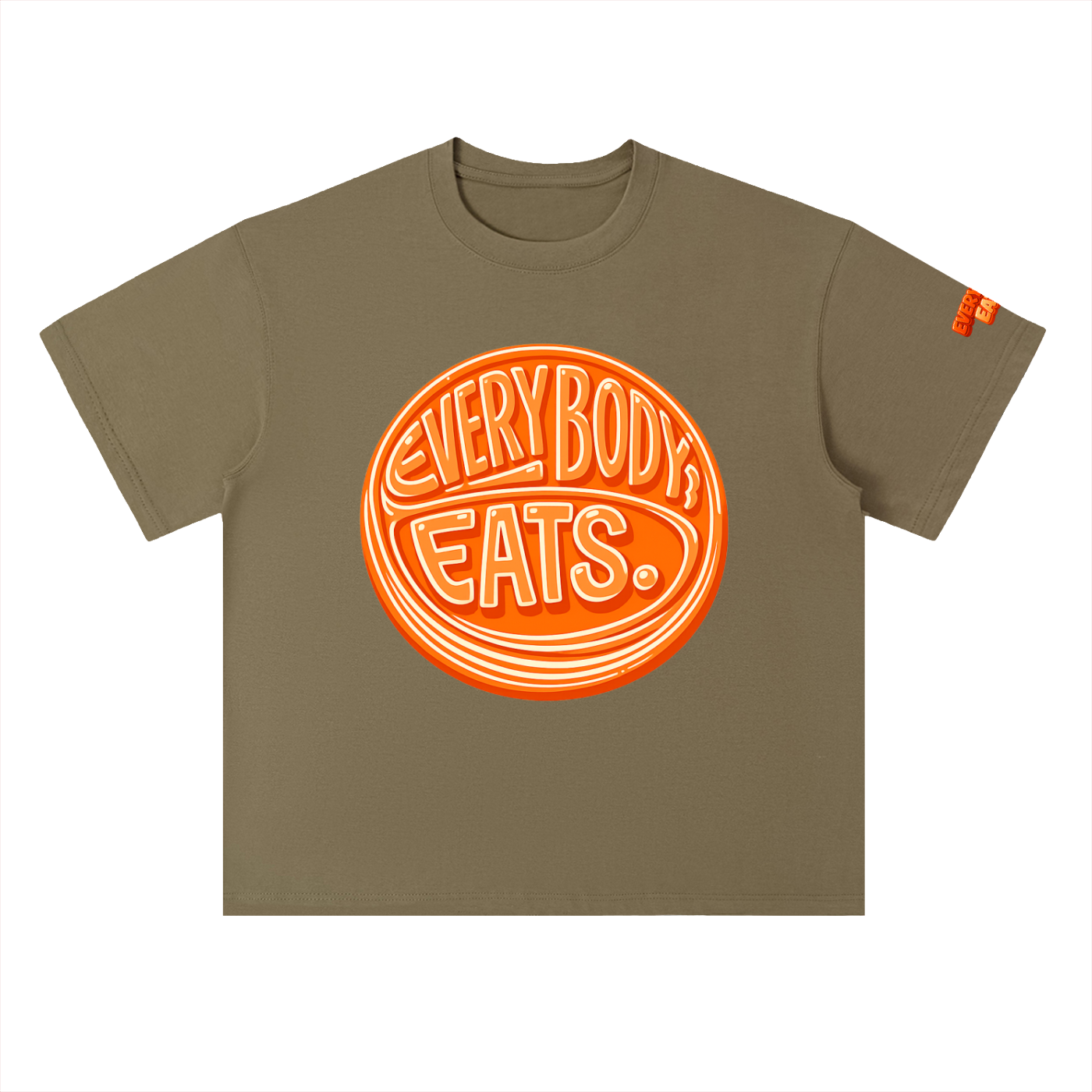 EVERYBODY EATS: MANDARIN - Heavyweight Drop Shoulder Cotton T-Shirt