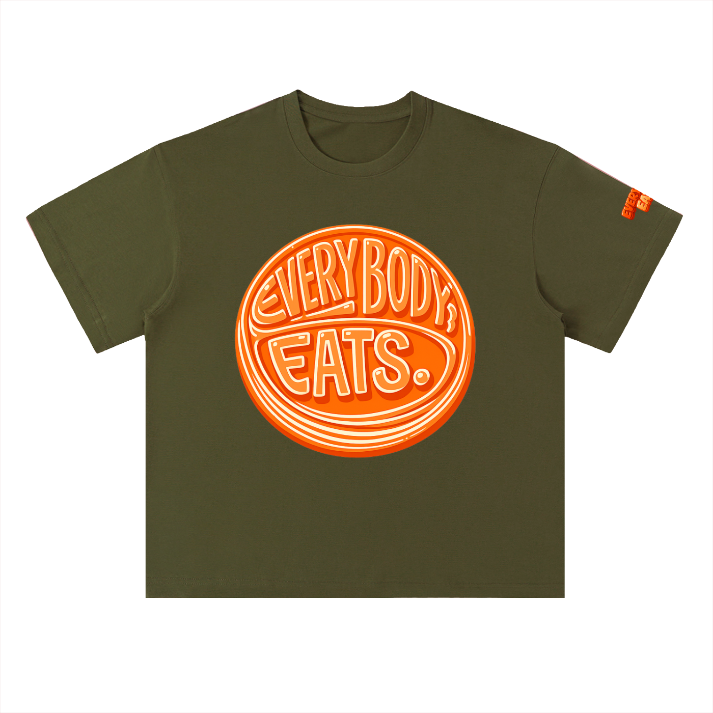 EVERYBODY EATS: MANDARIN - Heavyweight Drop Shoulder Cotton T-Shirt