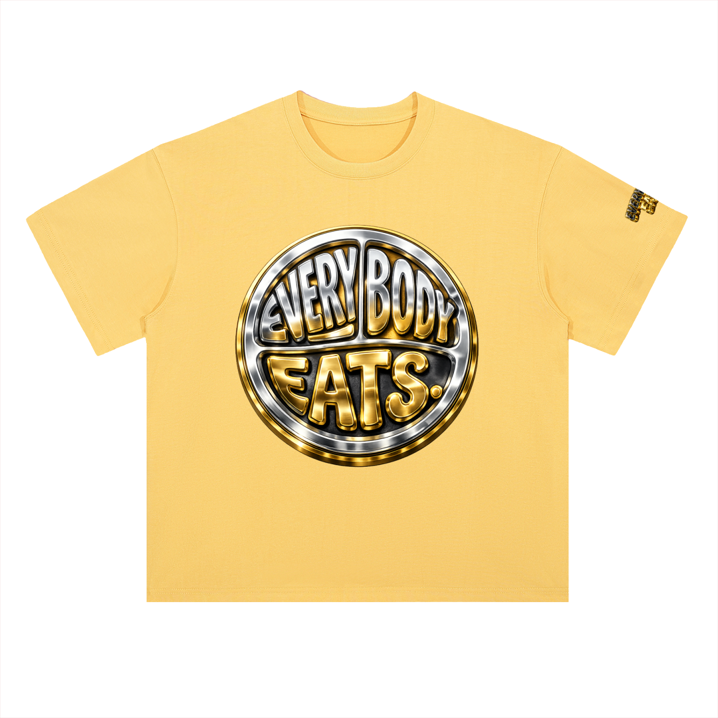 EVERYBODY EATS: CHROME - Heavyweight Drop Shoulder Cotton T-Shirt