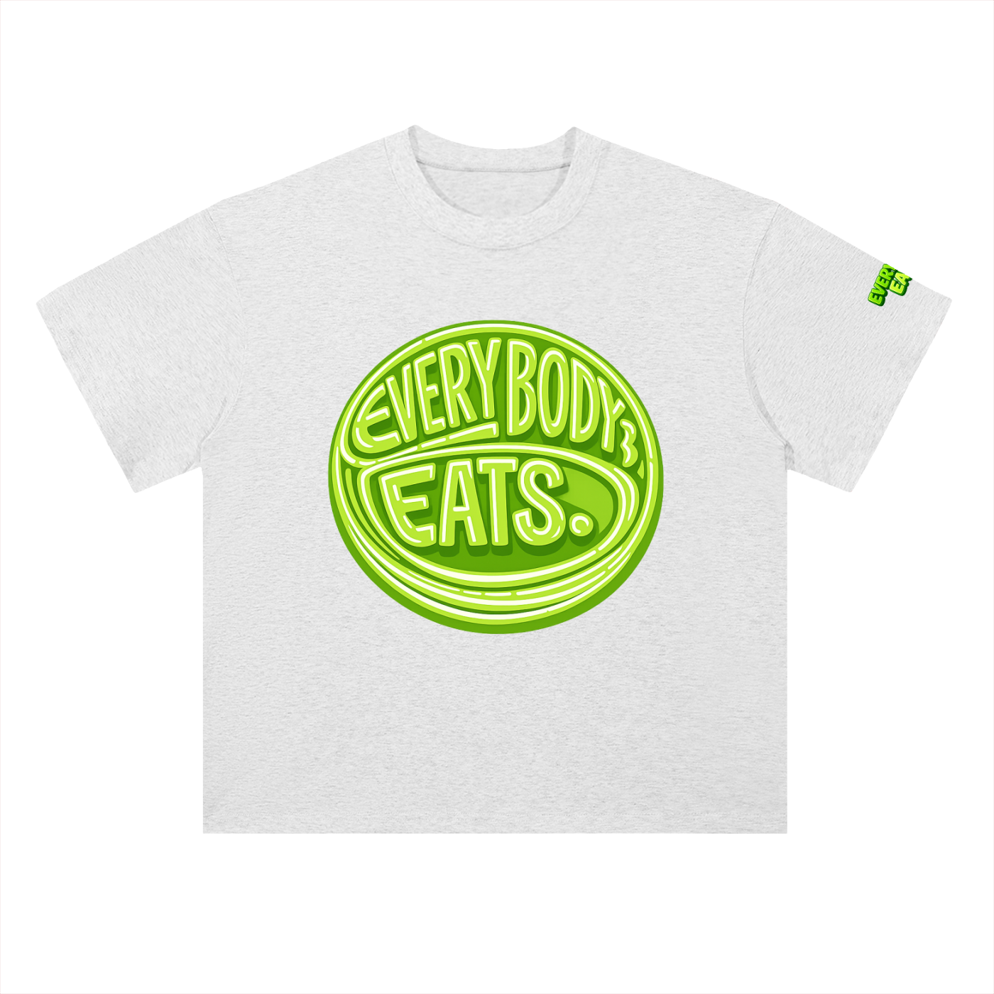 EVERYBODY EATS: GREEN APPLES - Heavyweight Drop Shoulder Cotton T-Shirt