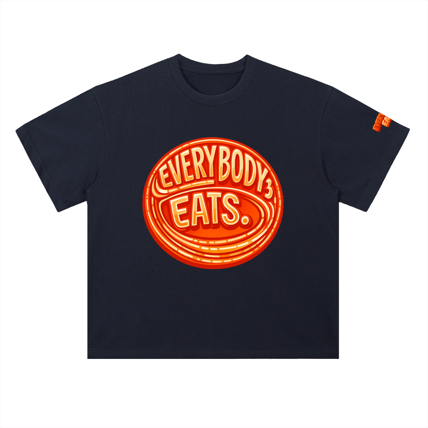 EVERYBODY EATS: ORANGE JUBILEE - Heavyweight Drop Shoulder Cotton T-Shirt