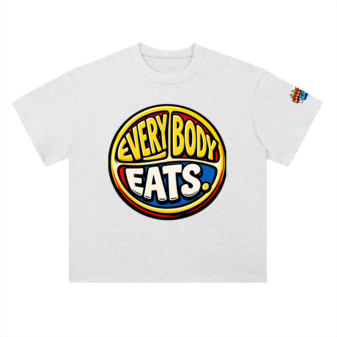 EVERYBODY EATS: COMIC STRIPS - Heavyweight Drop Shoulder Cotton T-Shirt