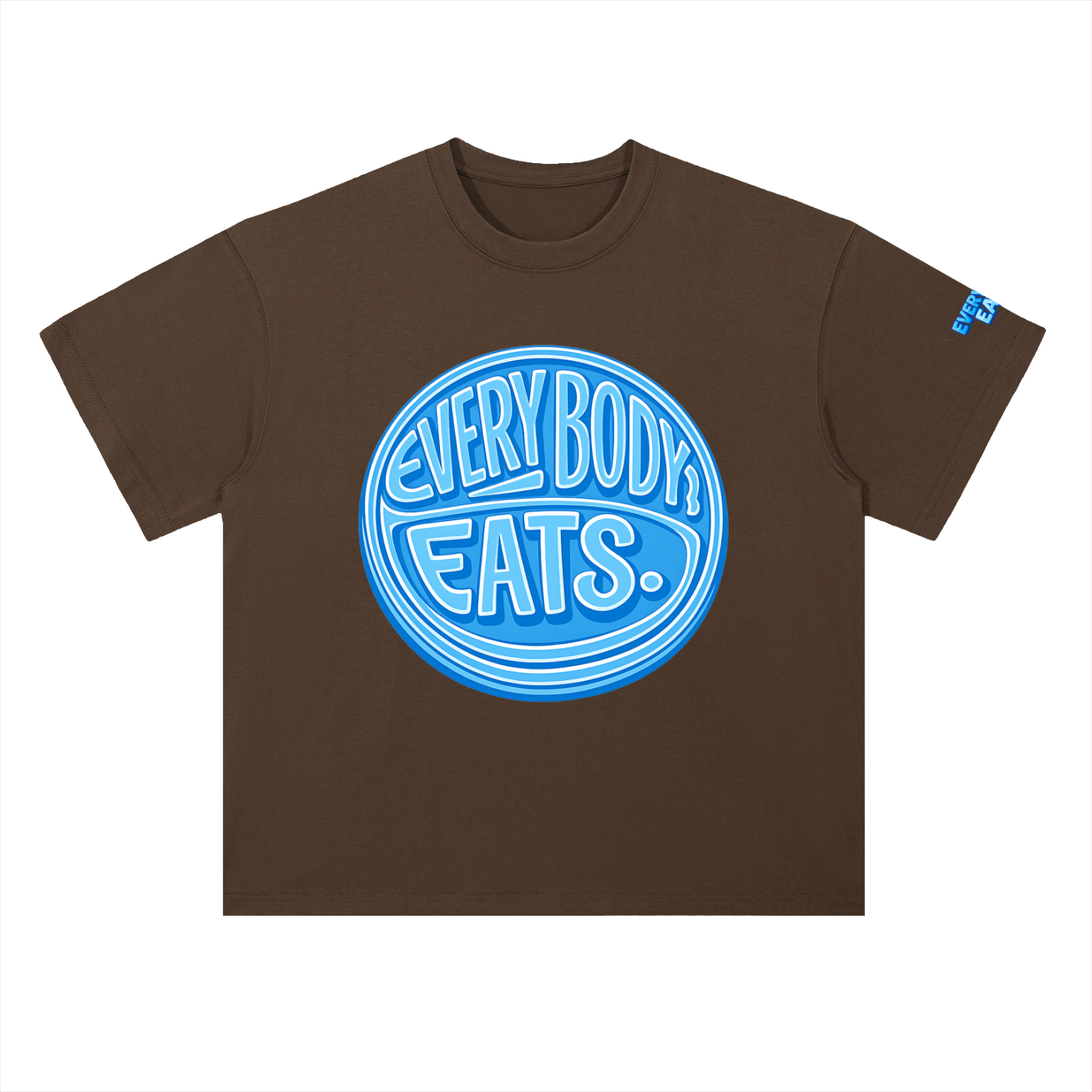 EVERYBODY EATS: BLUE SKY - Heavyweight Drop Shoulder Cotton T-Shirt