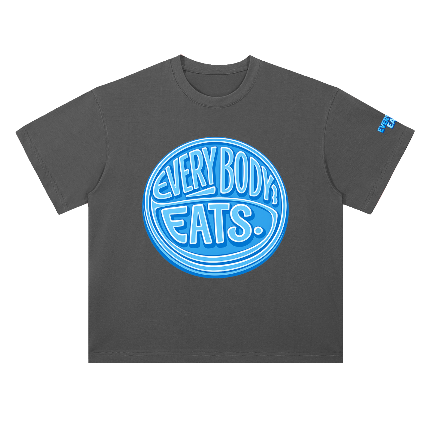 EVERYBODY EATS: BLUE SKY - Heavyweight Drop Shoulder Cotton T-Shirt