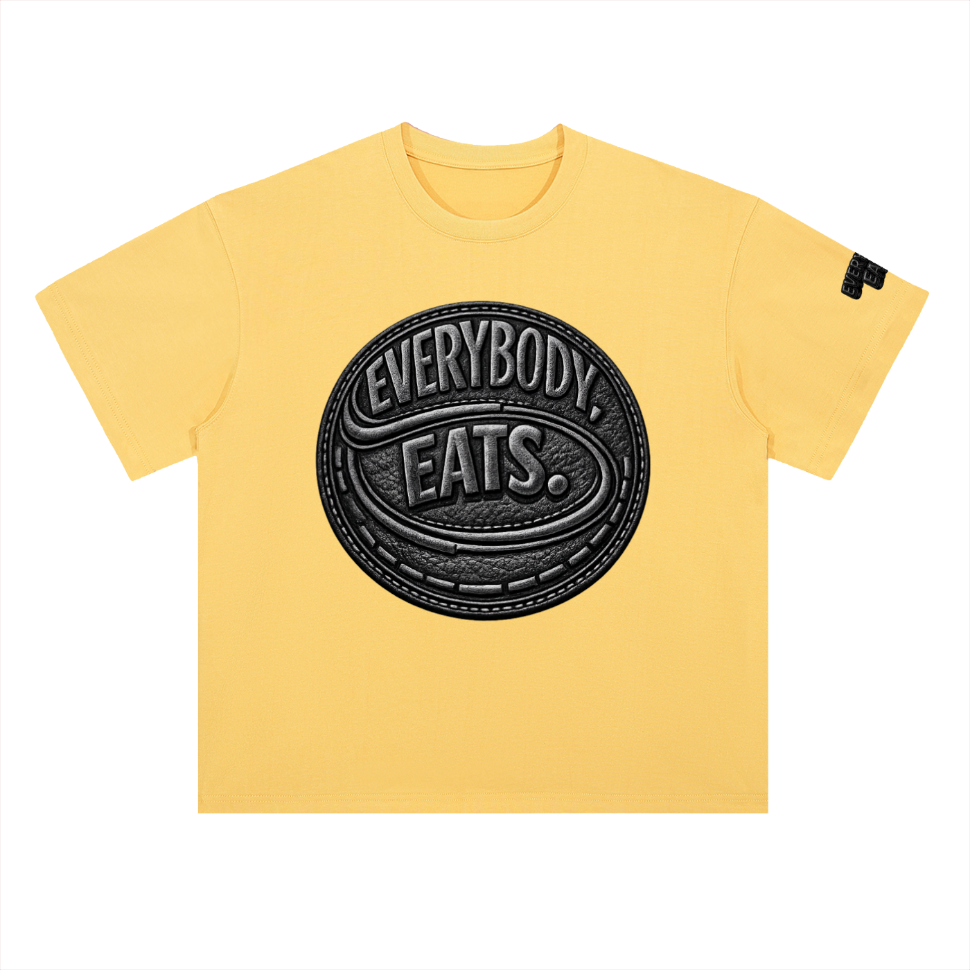 EVERYBODY EATS: LEATHER - Heavyweight Drop Shoulder Cotton T-Shirt