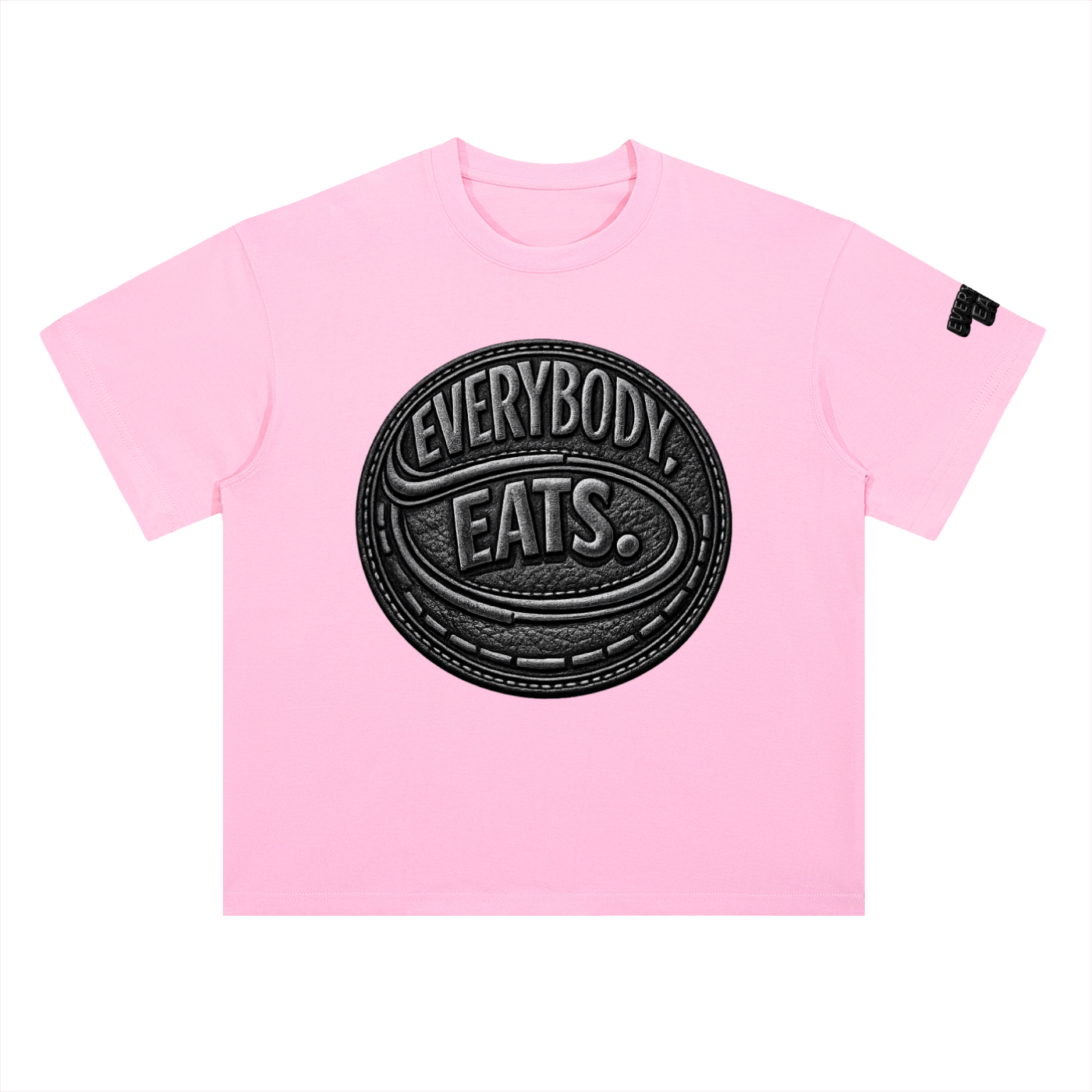 EVERYBODY EATS: LEATHER - Heavyweight Drop Shoulder Cotton T-Shirt