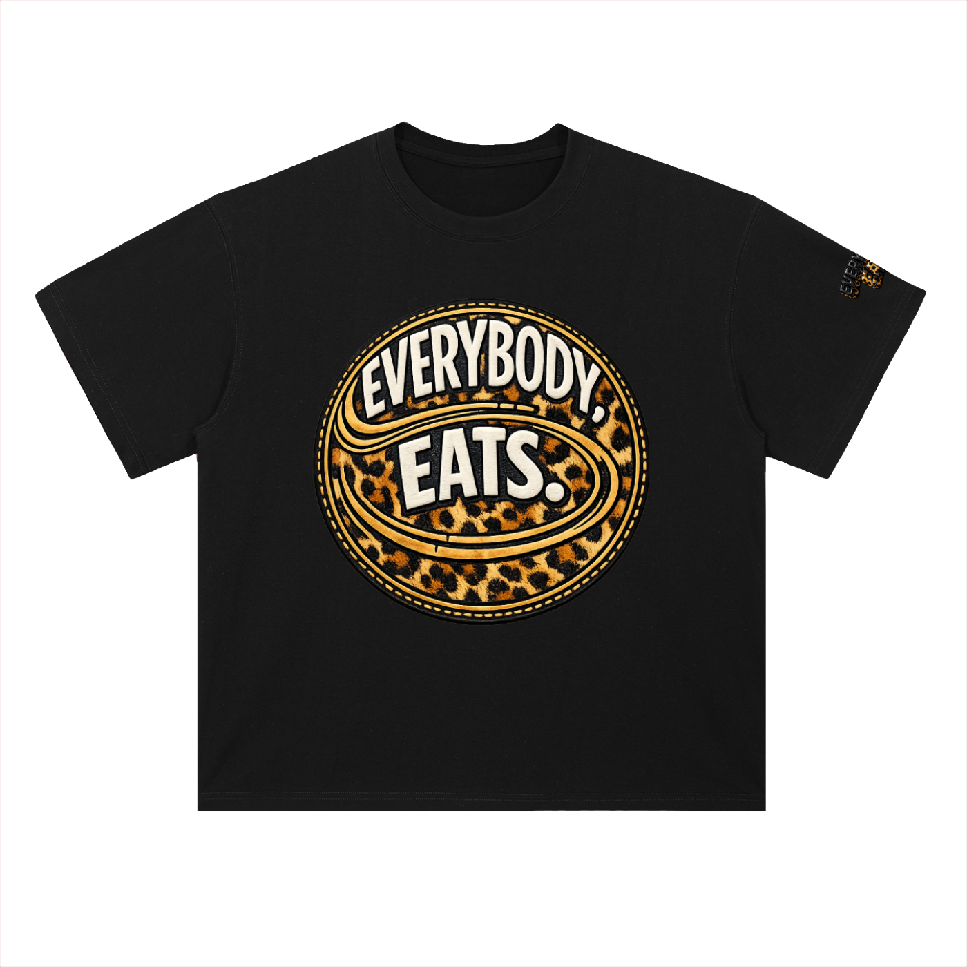 EVERYBODY EATS: CHEETAH - Heavyweight Drop Shoulder Cotton T-Shirt