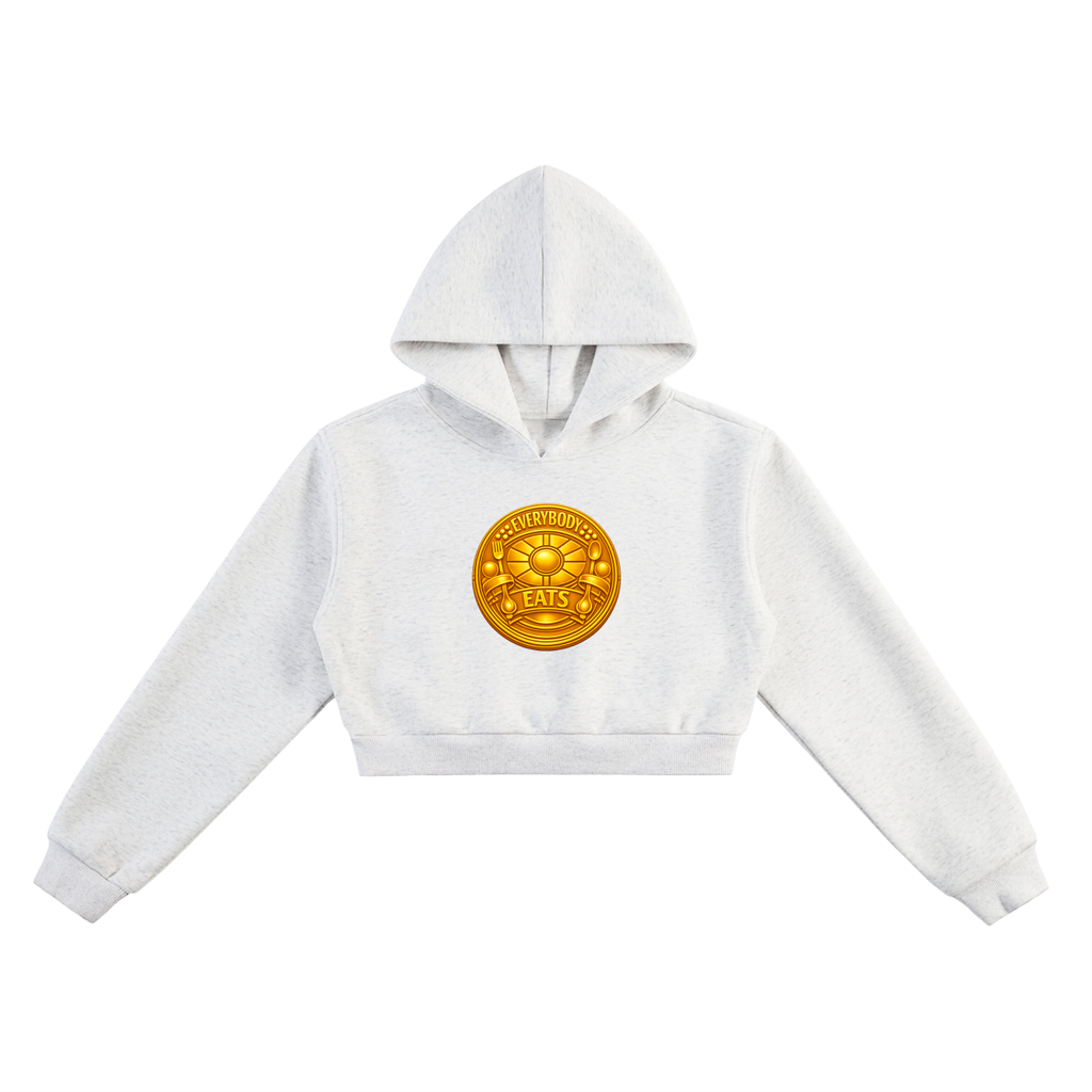 EVERYBODY EATS: TABLE MANNERS | GAMBORGE - Essential Cropped Hoodie