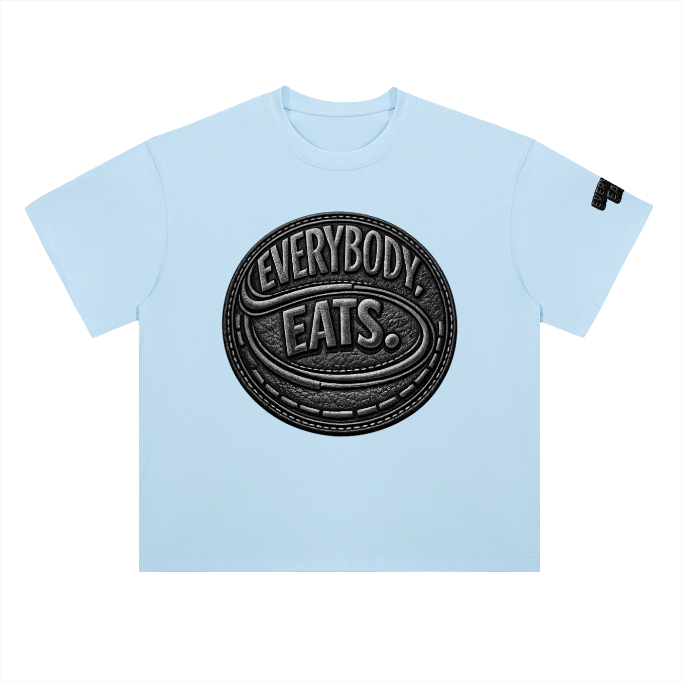 EVERYBODY EATS: LEATHER - Heavyweight Drop Shoulder Cotton T-Shirt