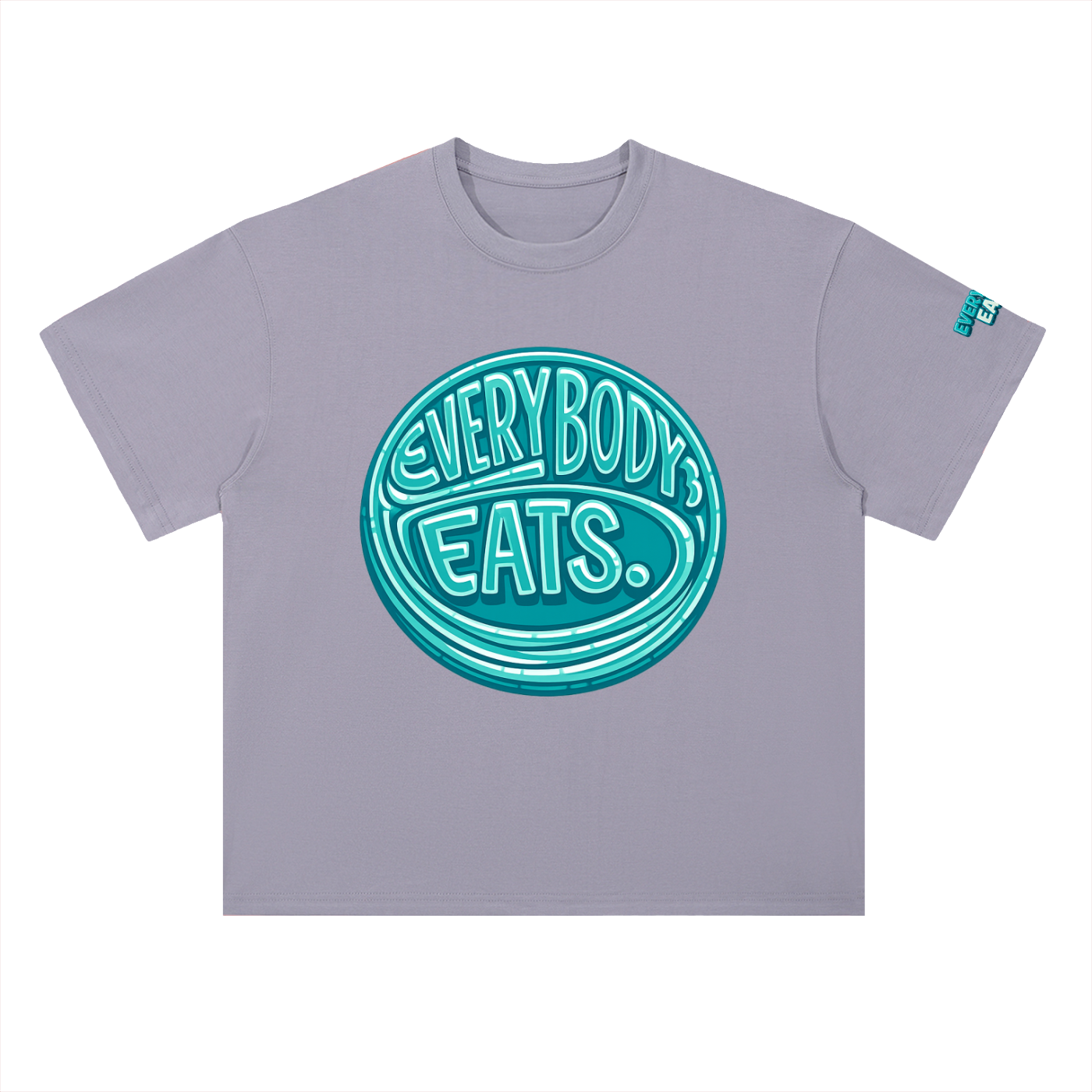 EVERYBODY EATS: BLUE RASPBERRY - Heavyweight Drop Shoulder Cotton T-Shirt
