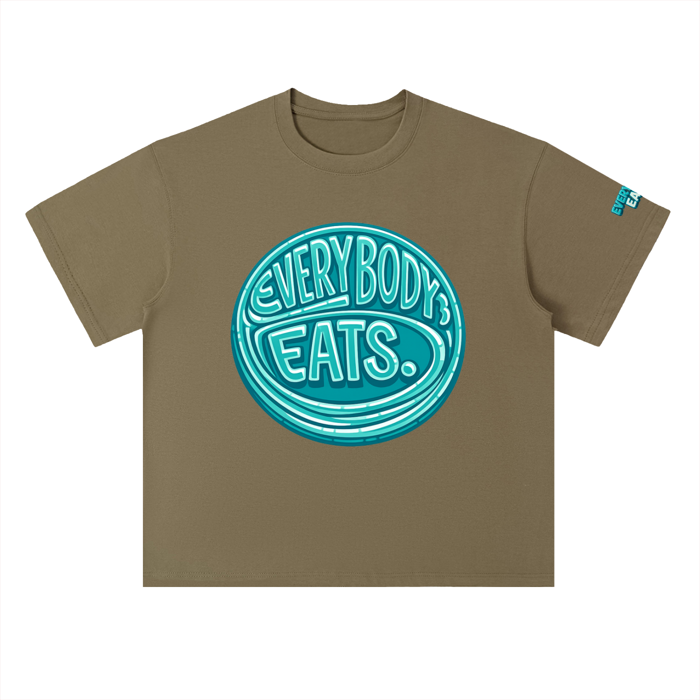 EVERYBODY EATS: BLUE RASPBERRY - Heavyweight Drop Shoulder Cotton T-Shirt