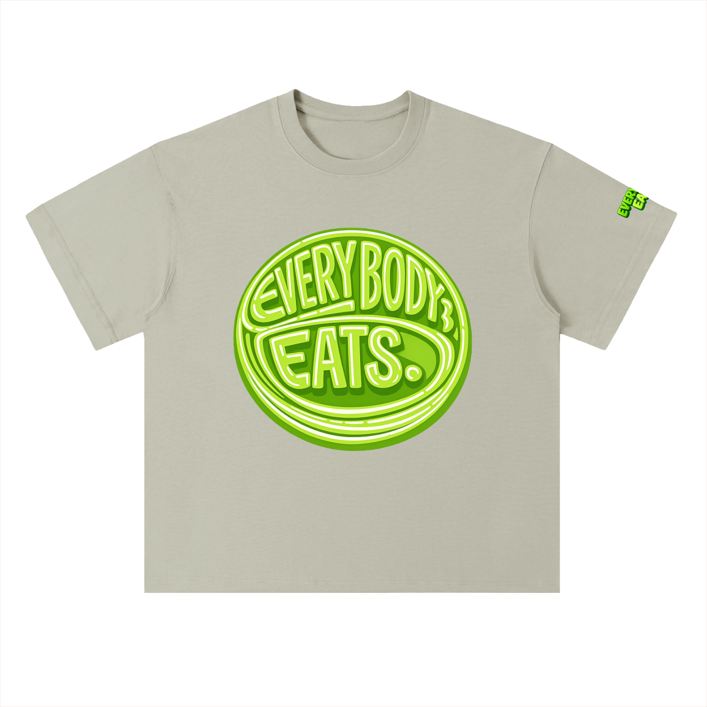 EVERYBODY EATS: GREEN APPLES - Heavyweight Drop Shoulder Cotton T-Shirt