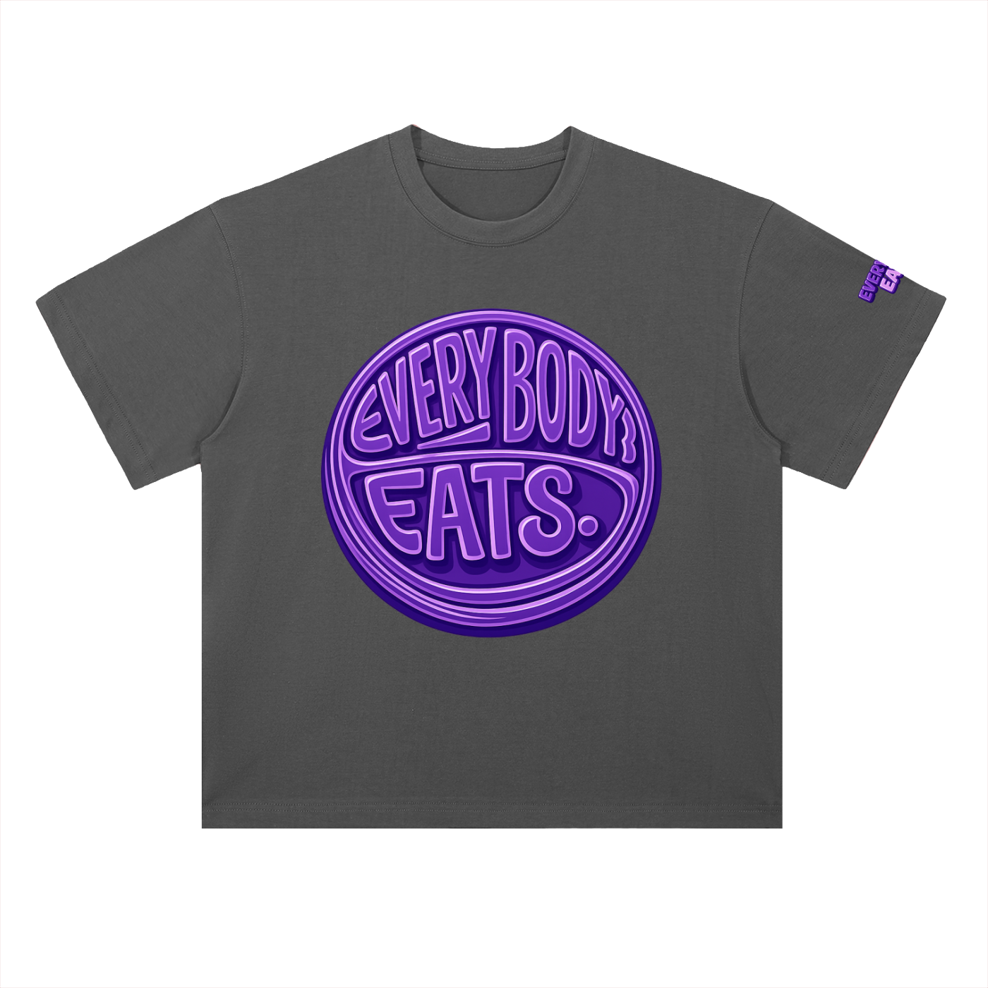 EVERYBODY EATS: GRAPES - Heavyweight Drop Shoulder Cotton T-Shirt
