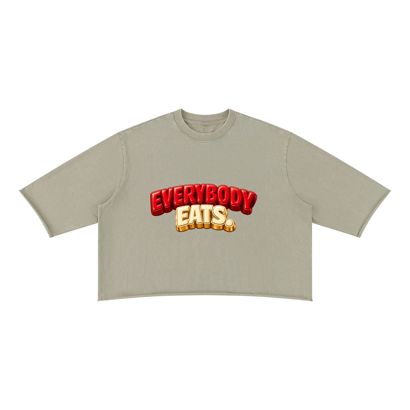 EVERYBODY EATS: CHERRY VANILLA COKE - Unisex Mineral Wash Raw Hem Boxy T-Shirt