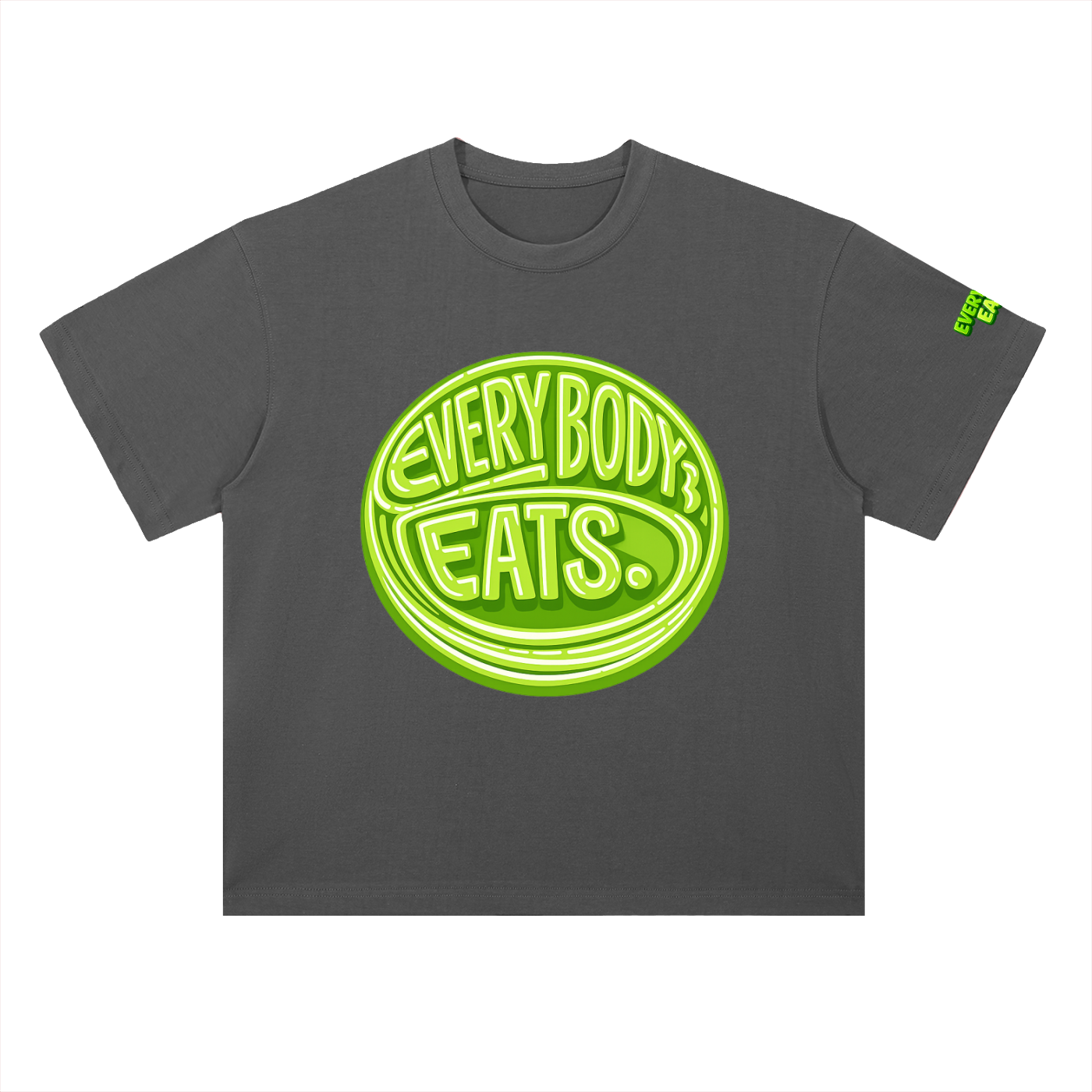 EVERYBODY EATS: GREEN APPLES - Heavyweight Drop Shoulder Cotton T-Shirt