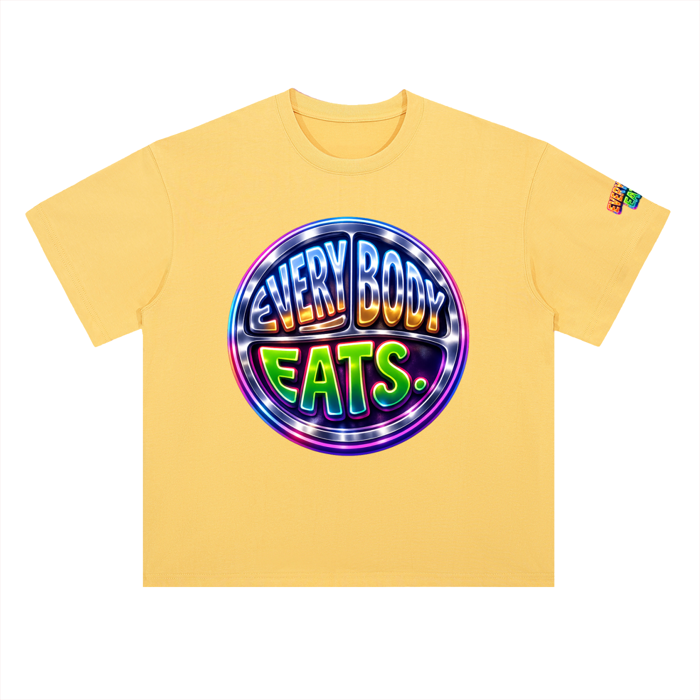 EVERYBODY EATS: AT MIDNIGHT - Heavyweight Drop Shoulder Cotton T-Shirt