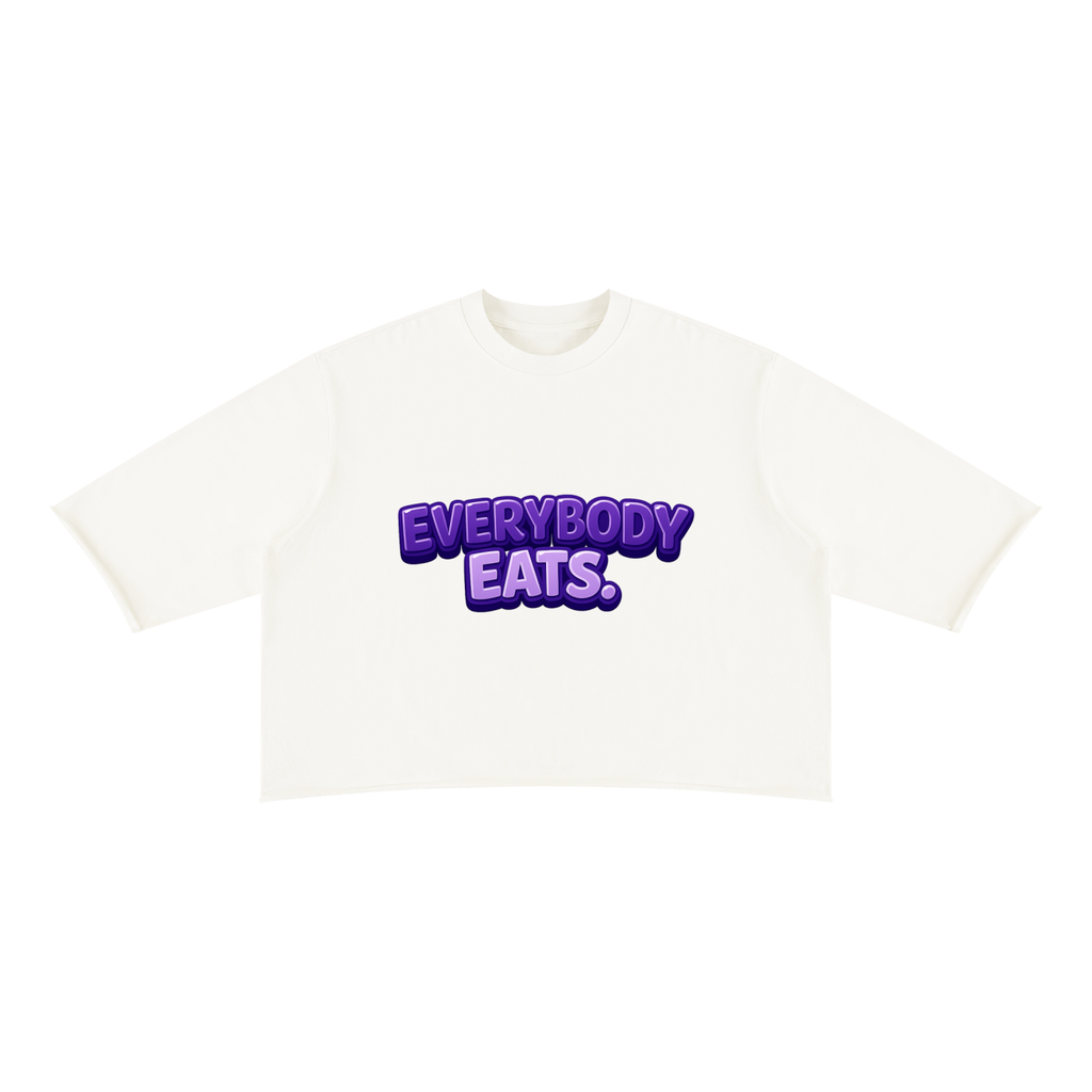 EVERYBODY EATS: GRAPES - Unisex Mineral Wash Raw Hem Boxy T-Shirt