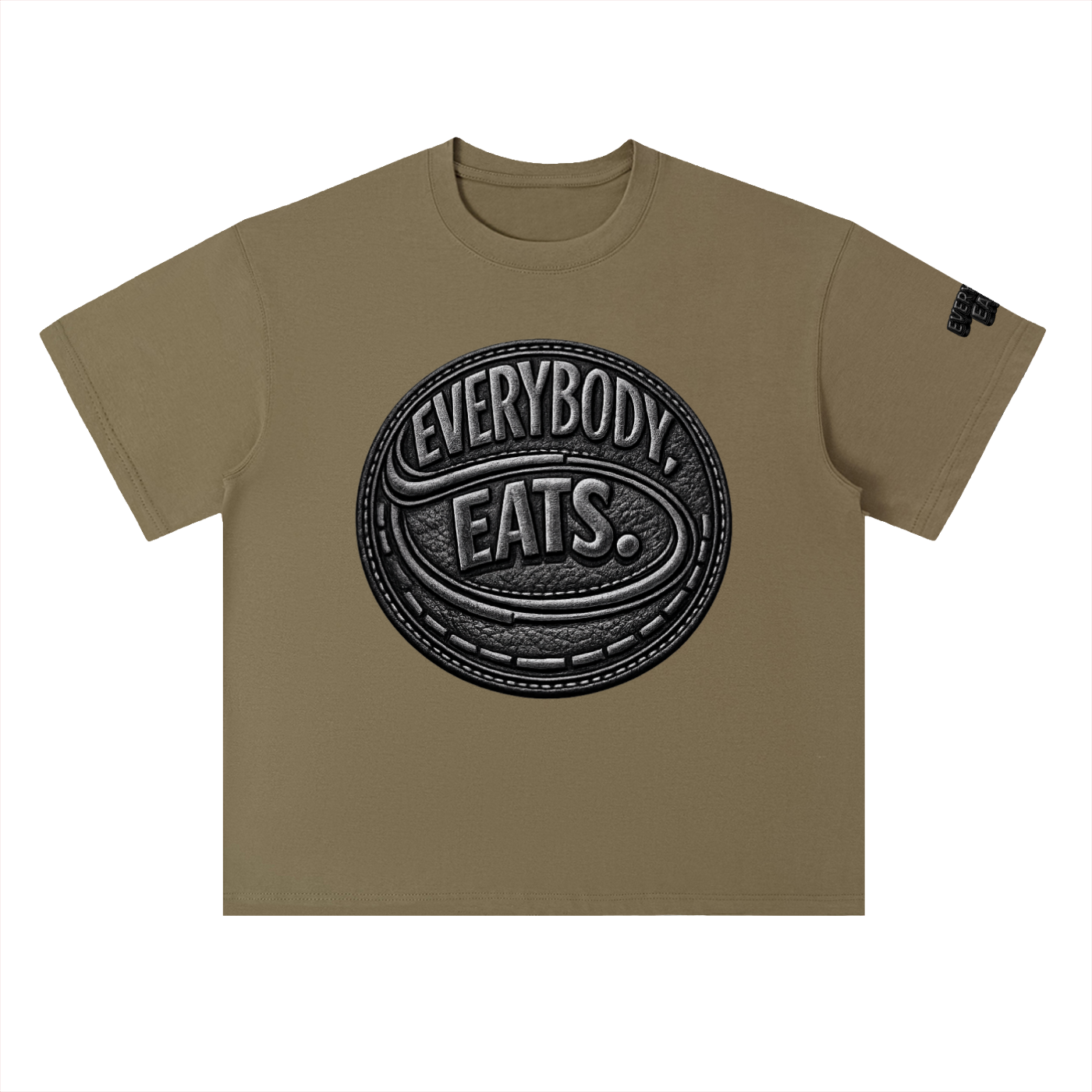 EVERYBODY EATS: LEATHER - Heavyweight Drop Shoulder Cotton T-Shirt