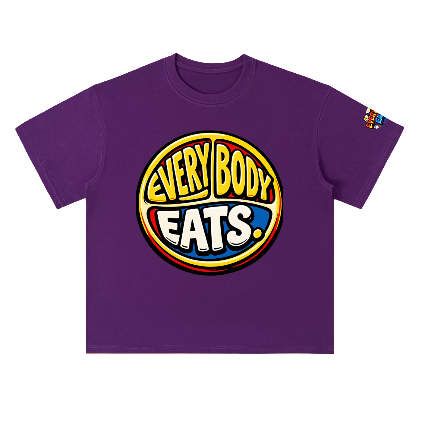 EVERYBODY EATS: COMIC STRIPS - Heavyweight Drop Shoulder Cotton T-Shirt