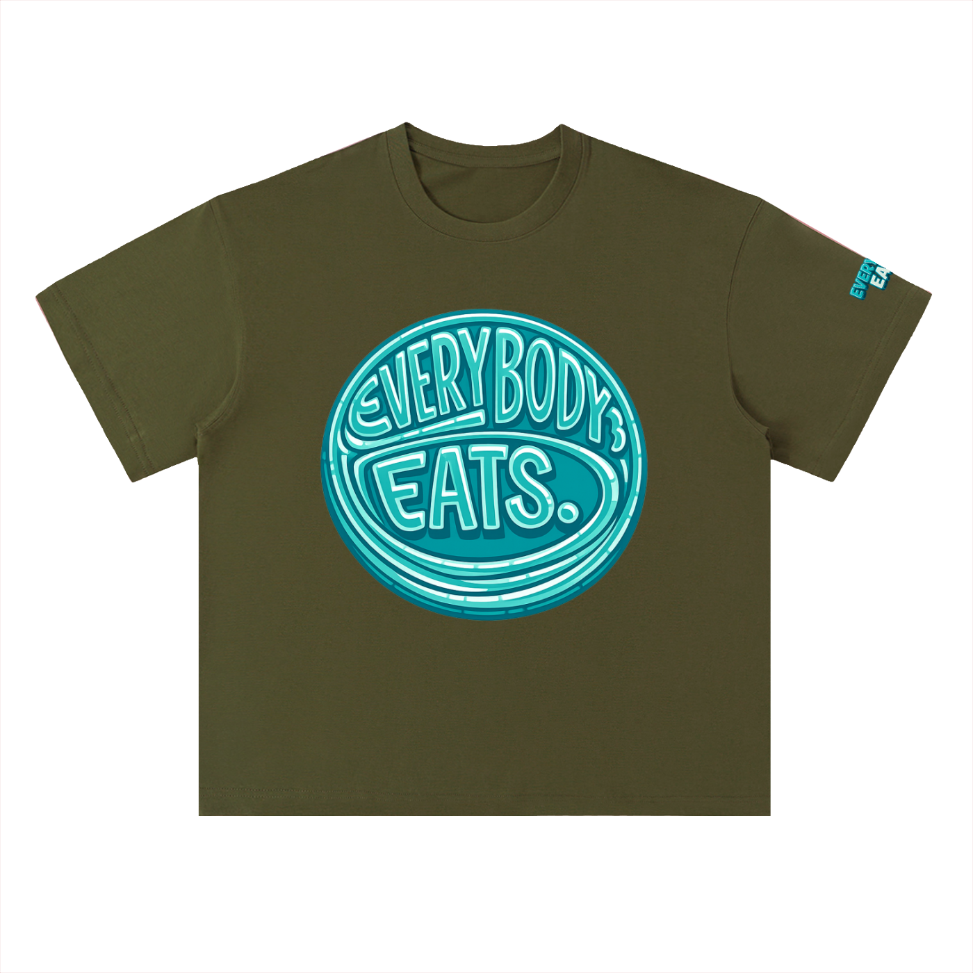 EVERYBODY EATS: BLUE RASPBERRY - Heavyweight Drop Shoulder Cotton T-Shirt