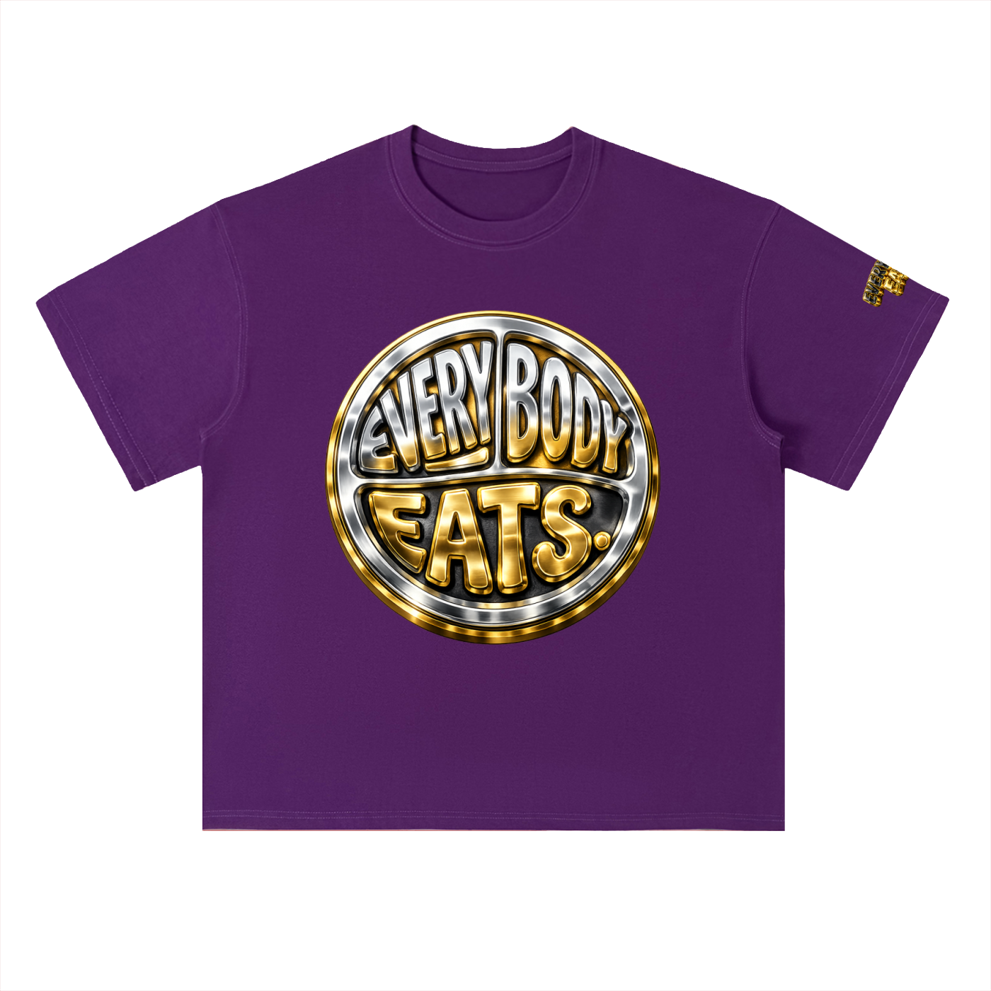 EVERYBODY EATS: CHROME - Heavyweight Drop Shoulder Cotton T-Shirt