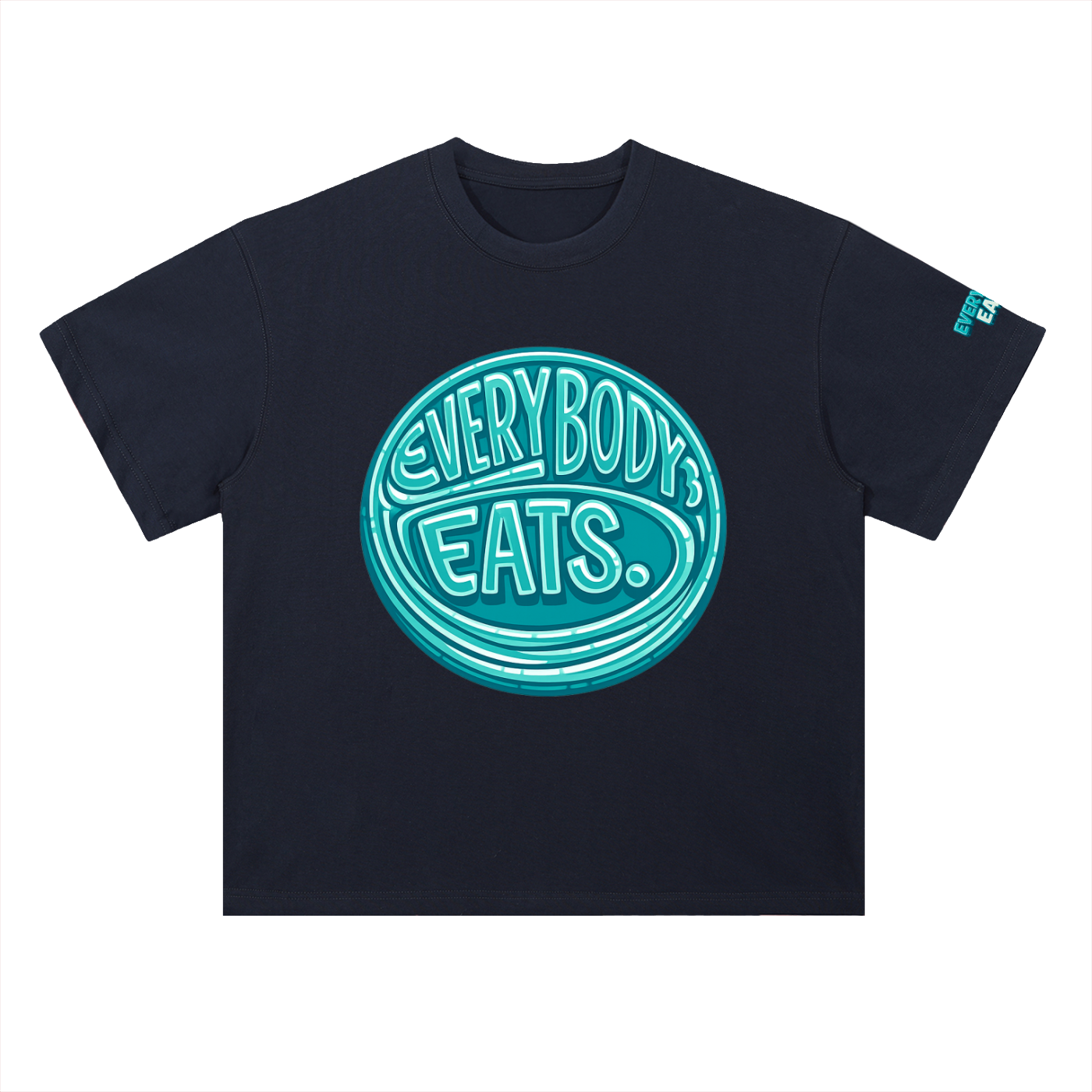 EVERYBODY EATS: BLUE RASPBERRY - Heavyweight Drop Shoulder Cotton T-Shirt